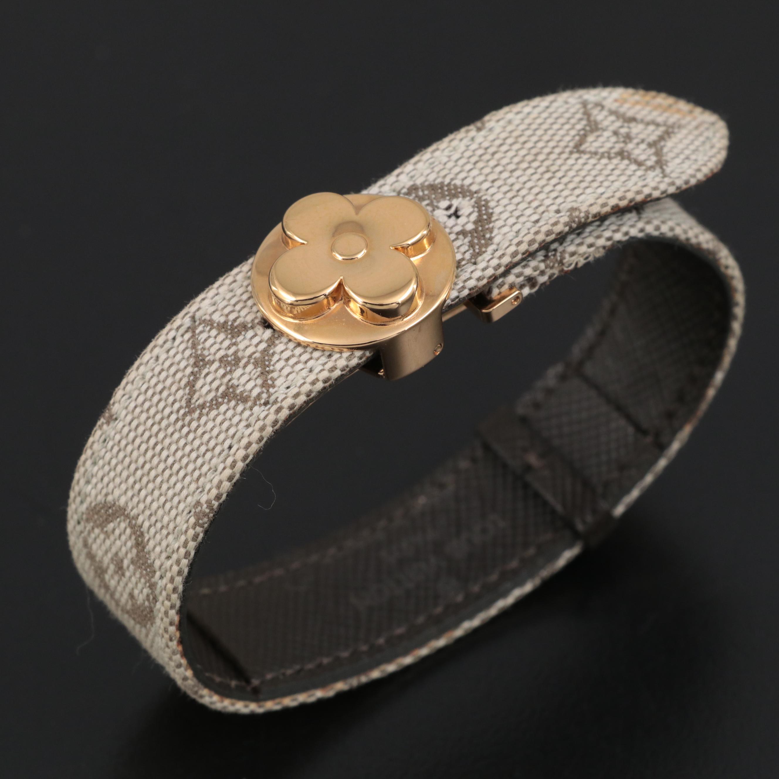 Louis Vuitton "Good Luck" Bracelet in Mini Lin Canvas
