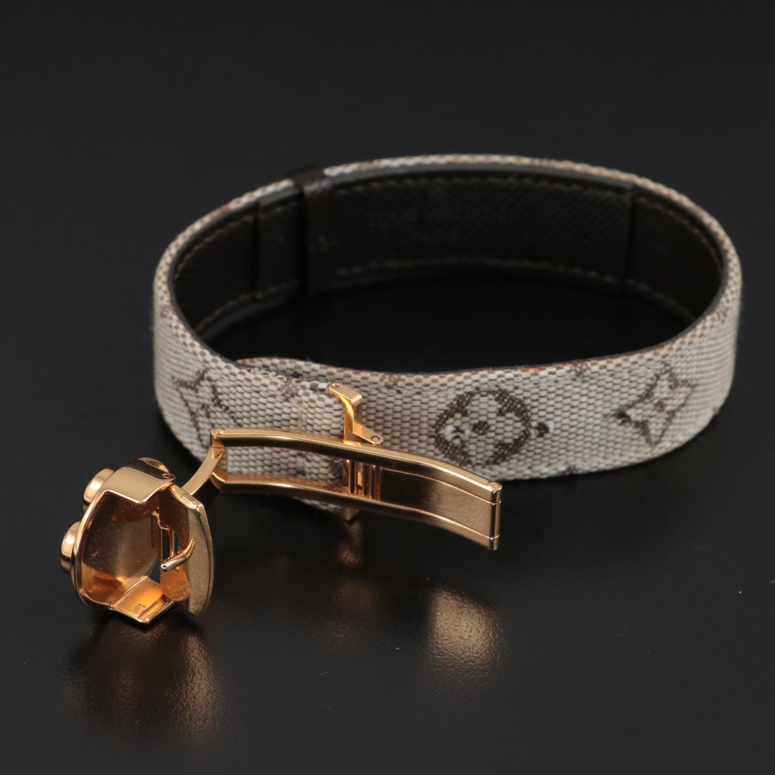 Louis Vuitton "Good Luck" Bracelet in Mini Lin Canvas