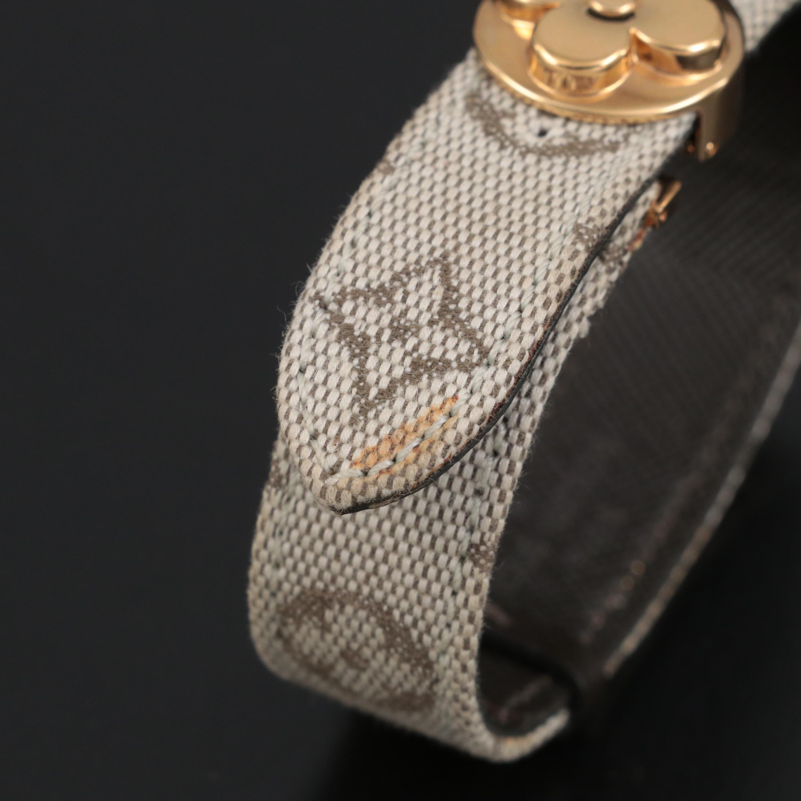 Louis Vuitton "Good Luck" Bracelet in Mini Lin Canvas