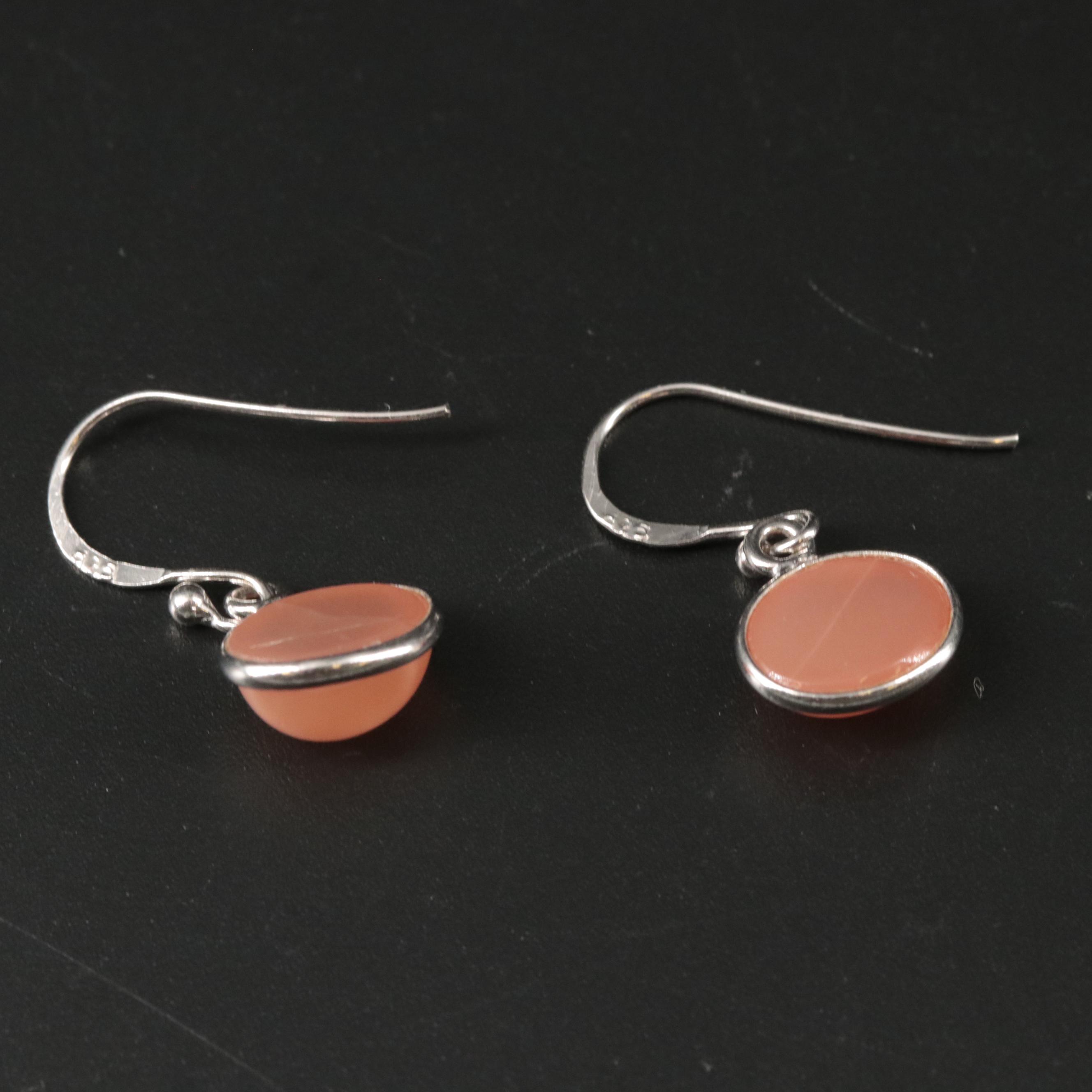 Sterling Moonstone Dangle Earrings