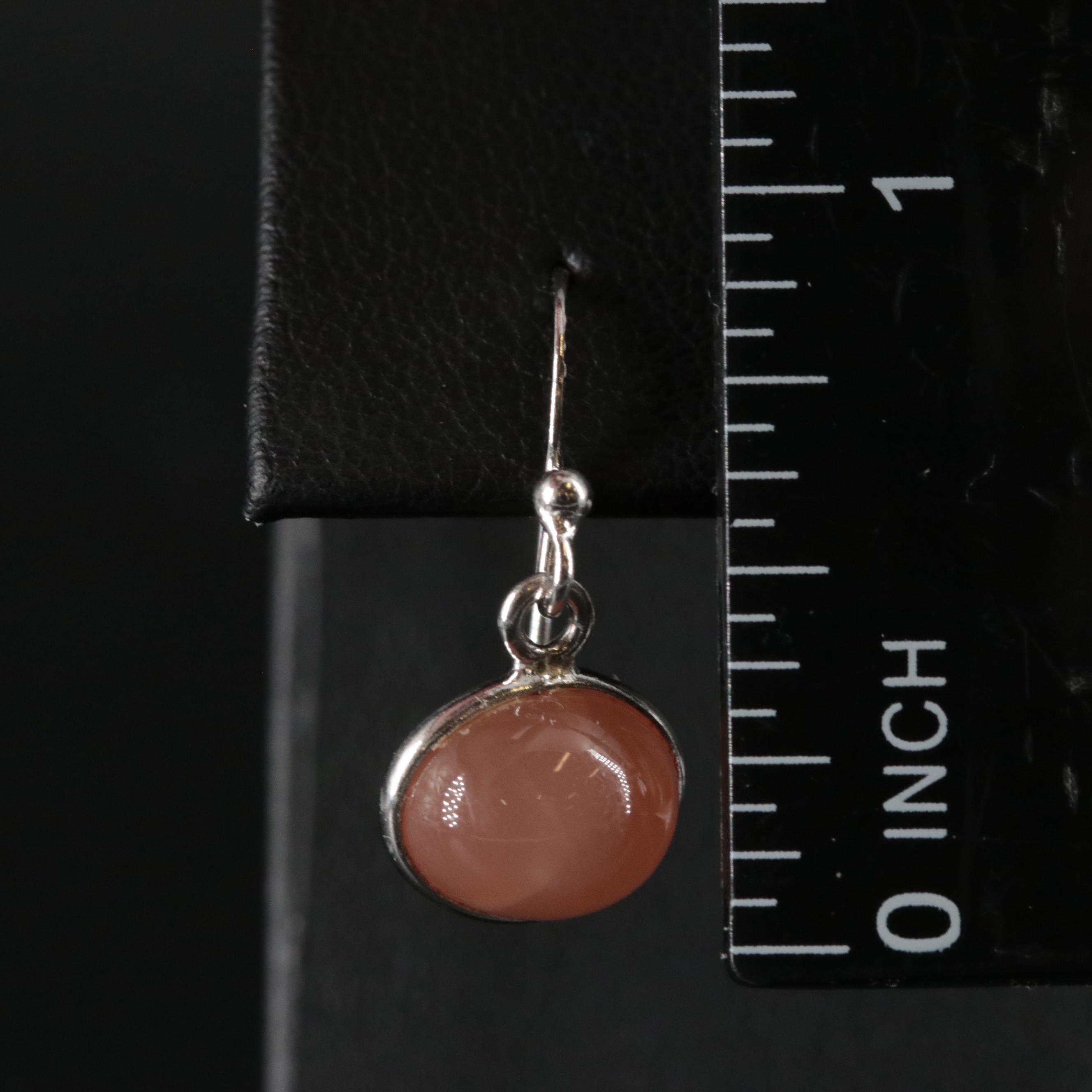 Sterling Moonstone Dangle Earrings