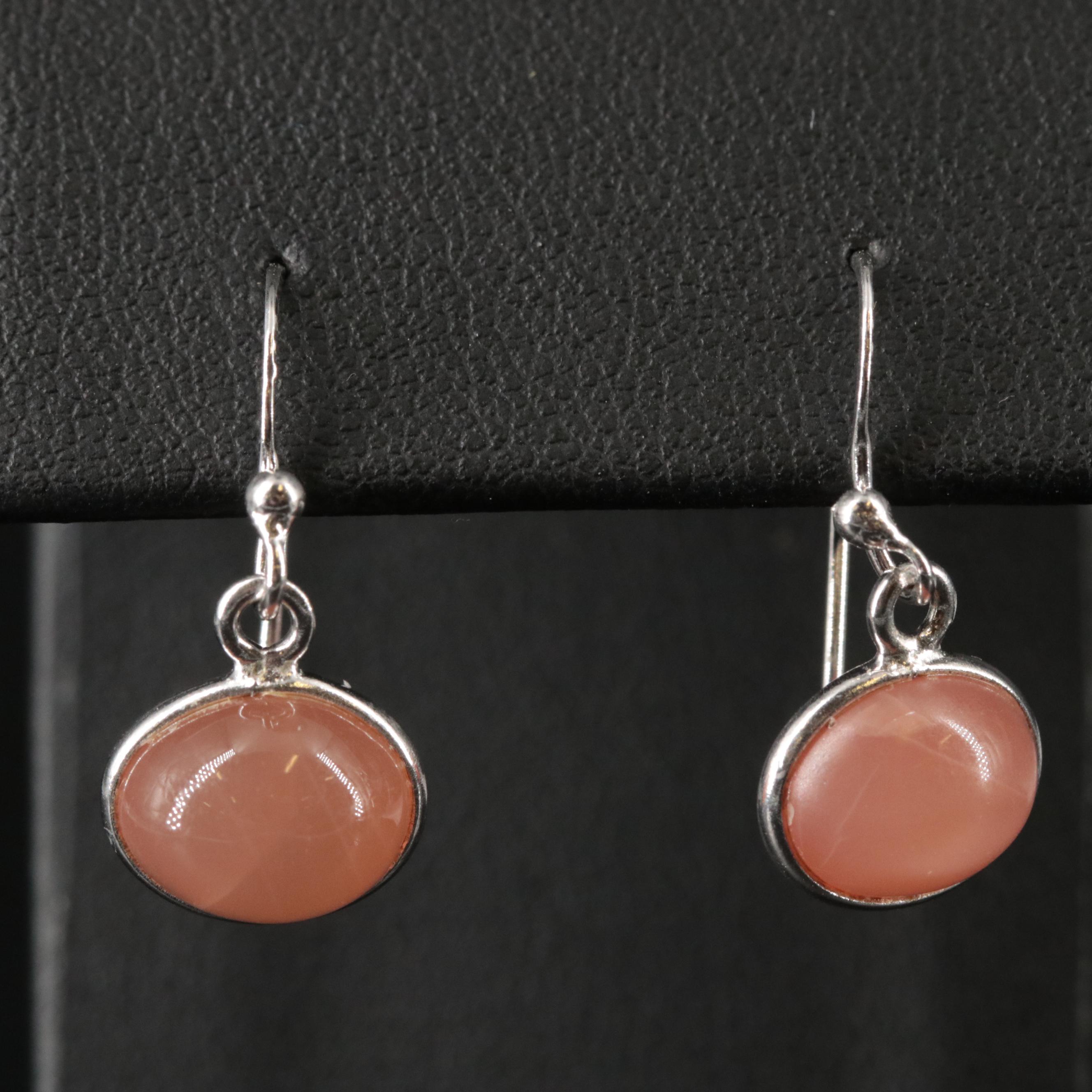 Sterling Moonstone Dangle Earrings