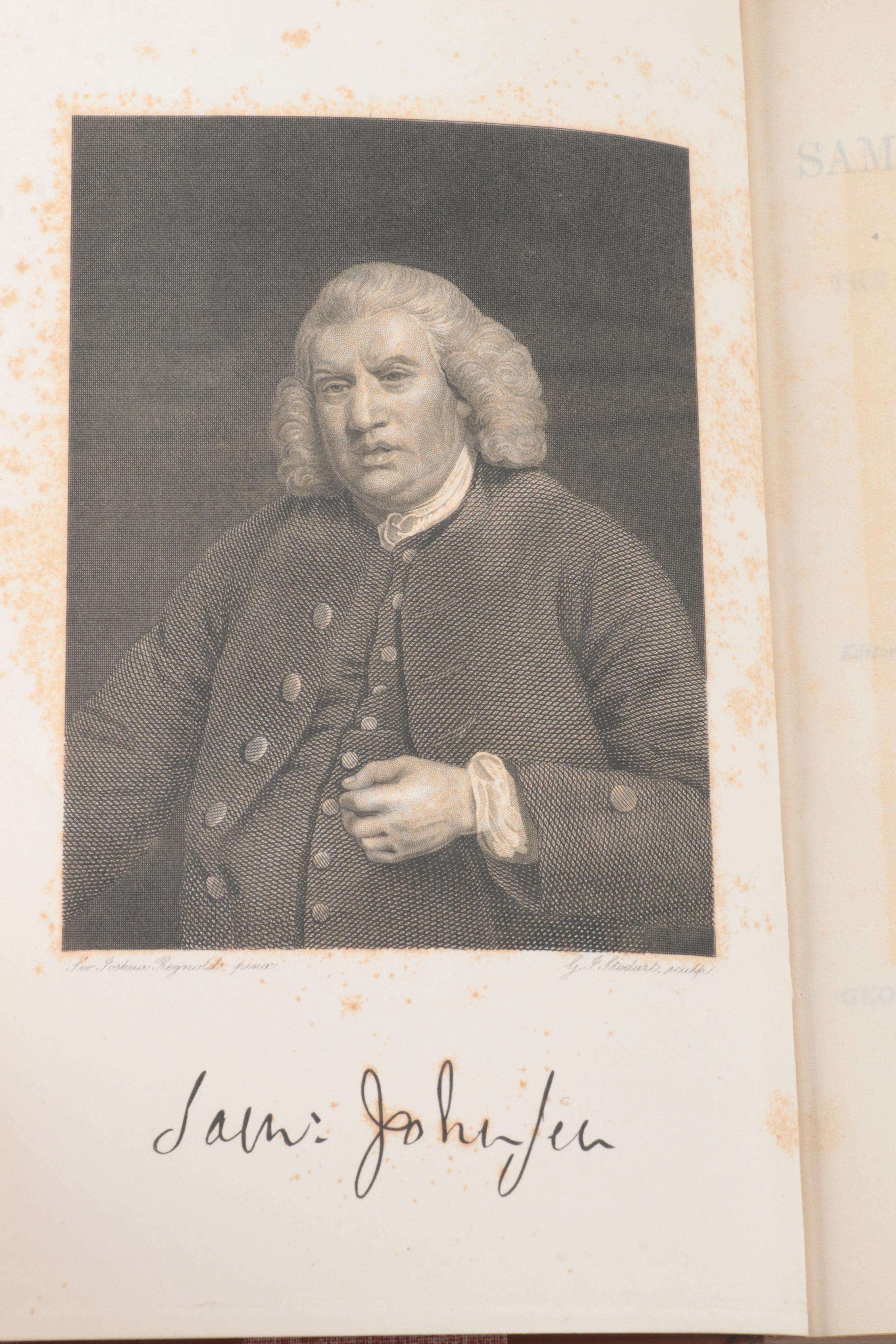"The Life of Samuel Johnson" Six-Volume Set by James Boswell, 1892