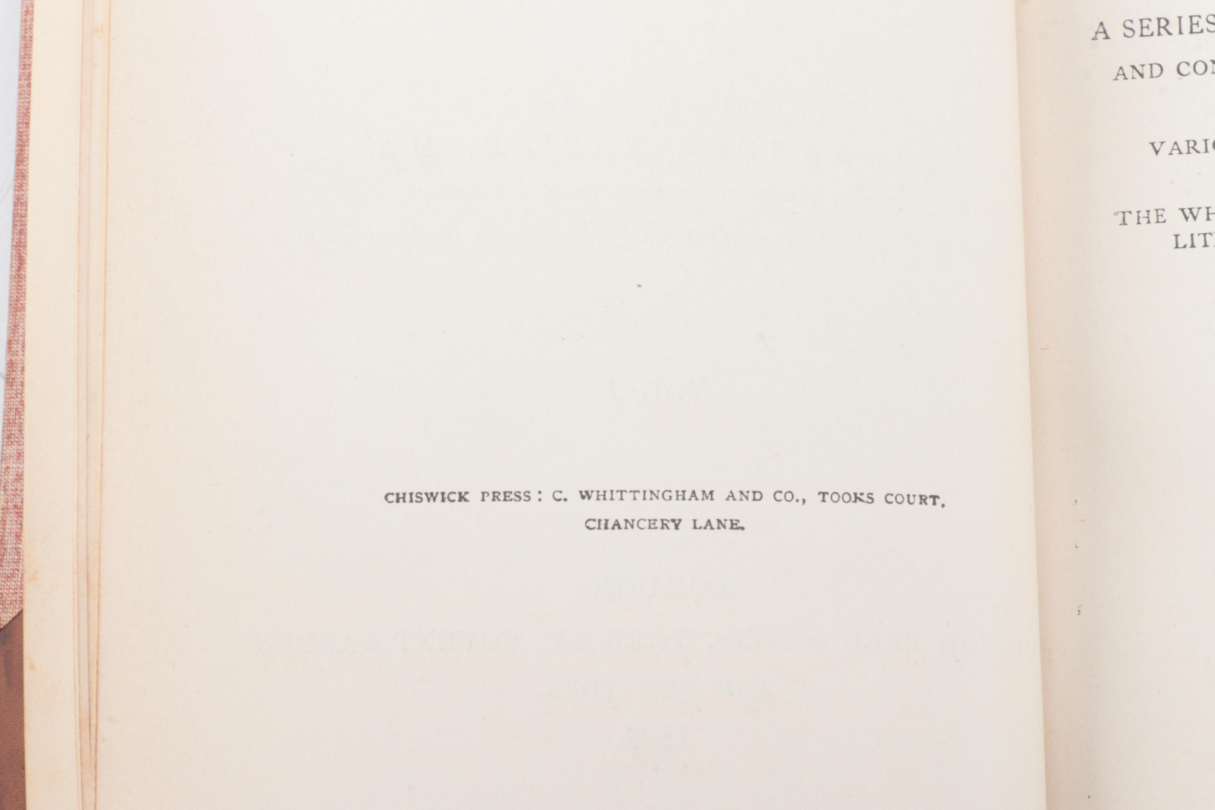 "The Life of Samuel Johnson" Six-Volume Set by James Boswell, 1892