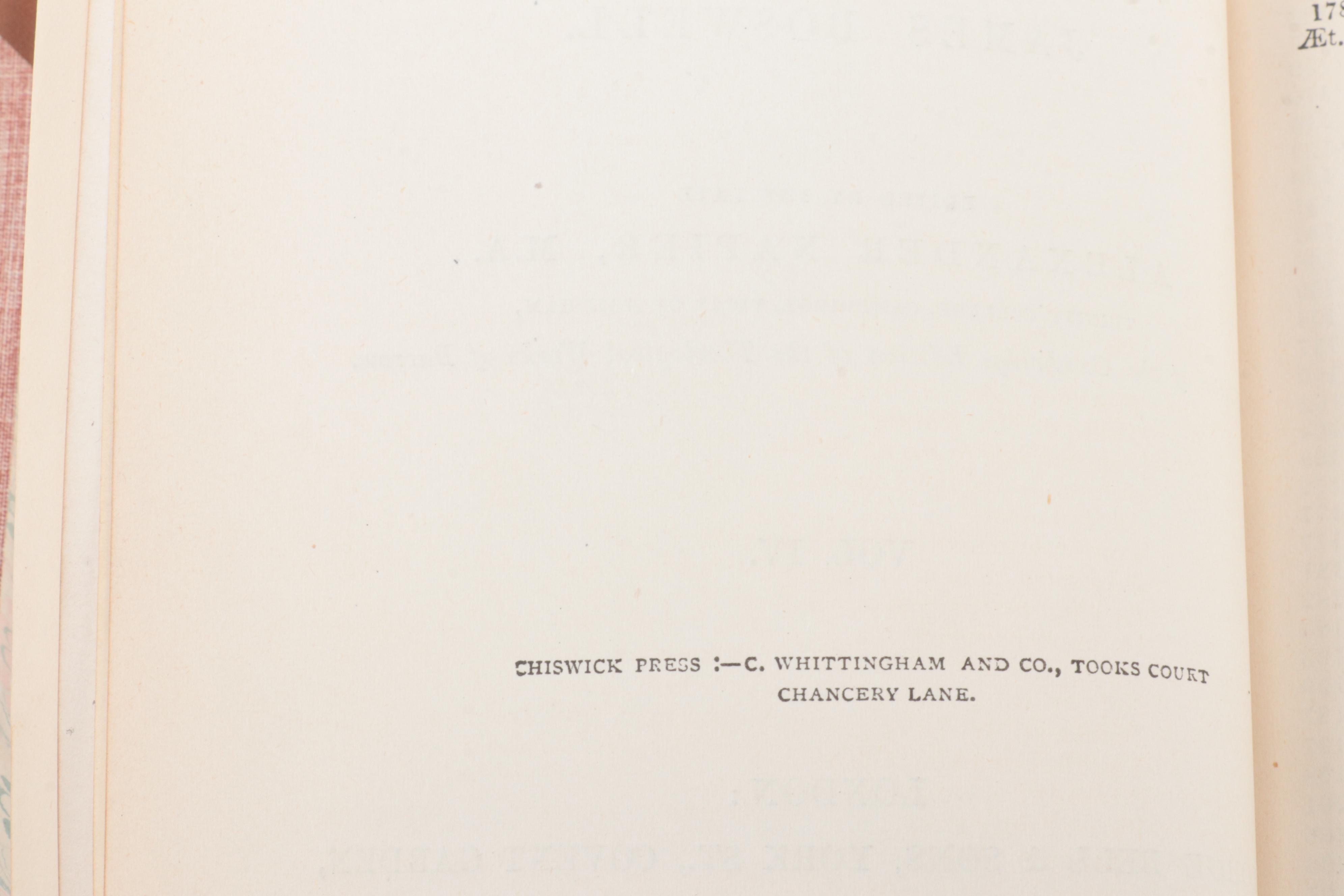 "The Life of Samuel Johnson" Six-Volume Set by James Boswell, 1892
