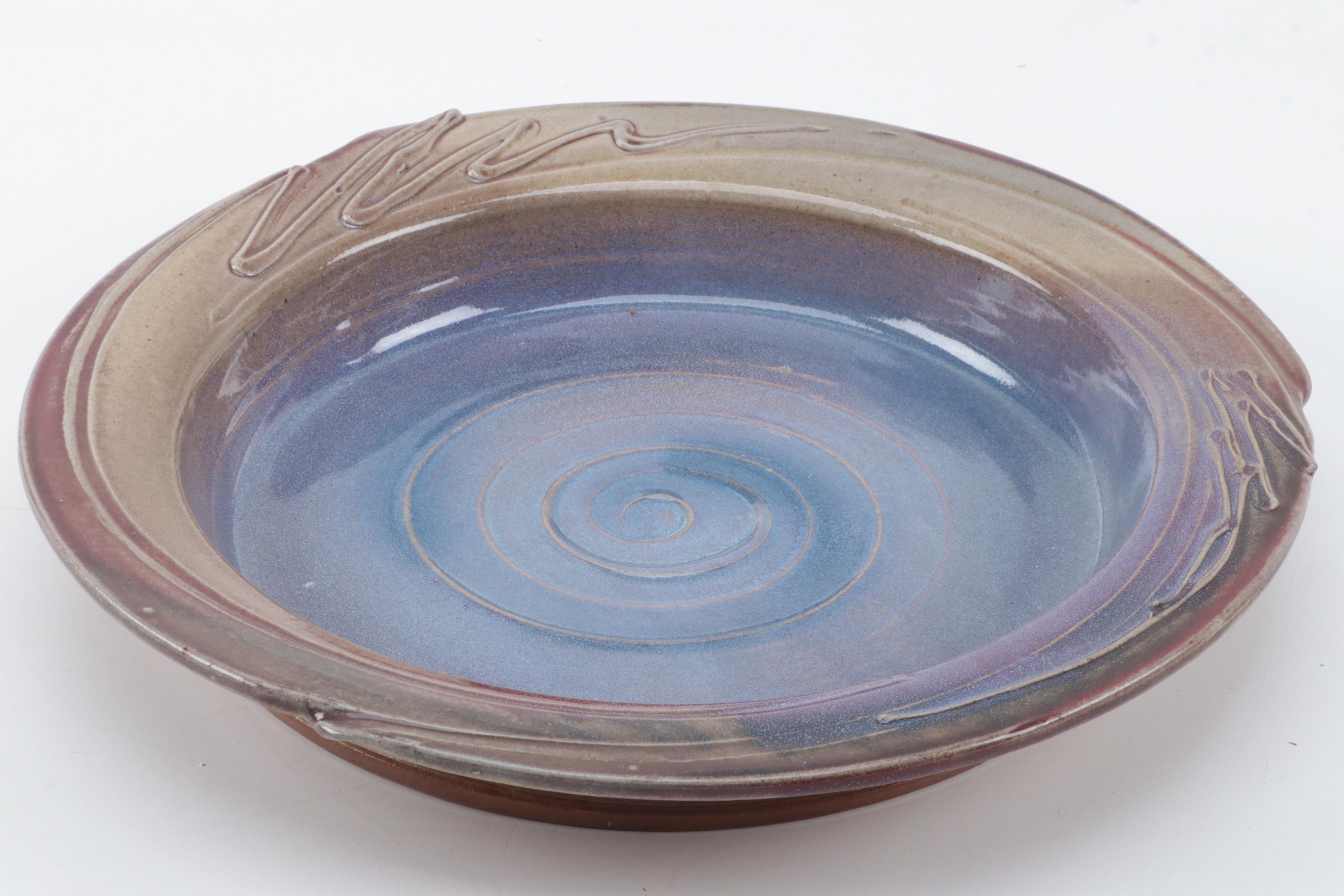 Bolick Pottery Pitcher and Other Art Pottery Charger