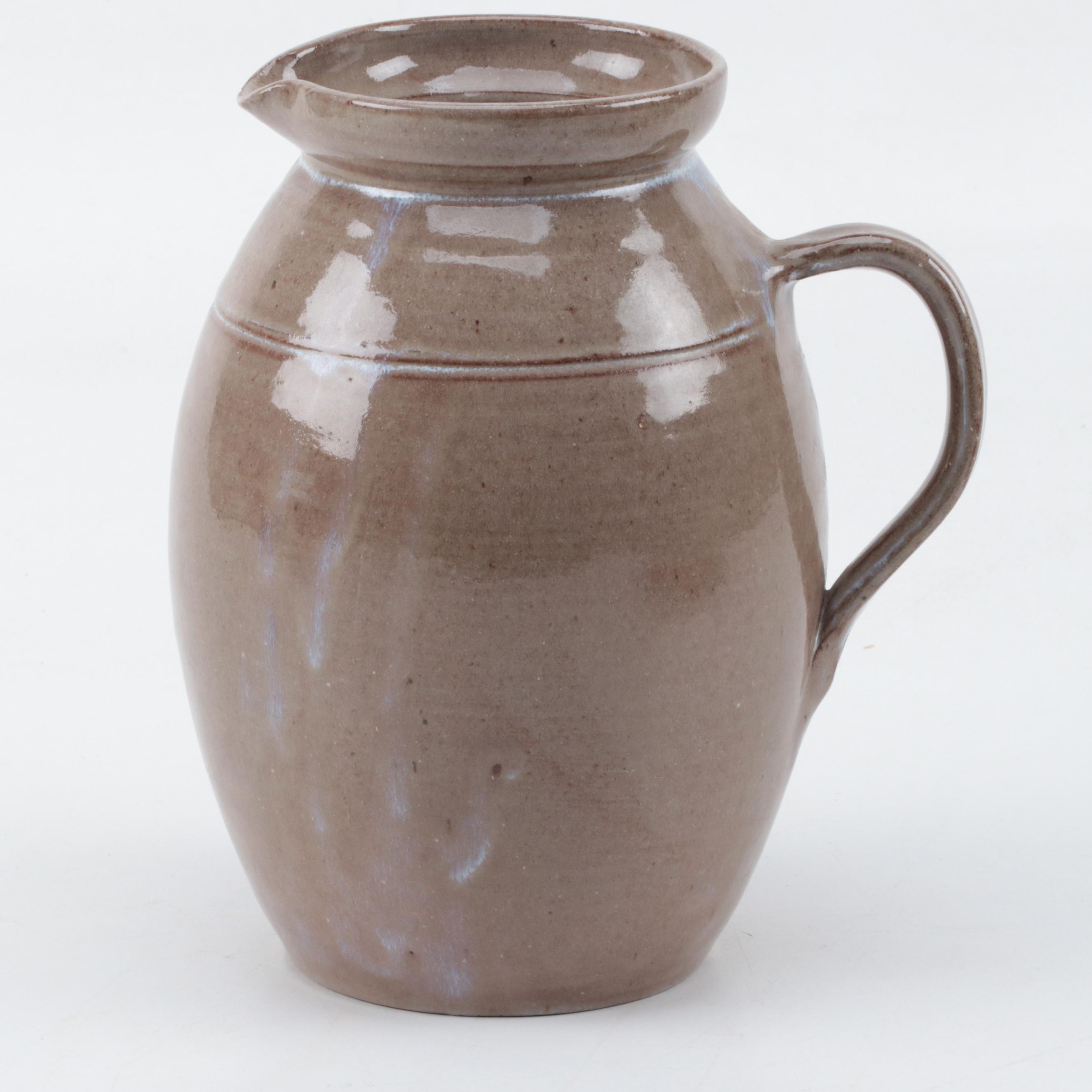 Bolick Pottery Pitcher and Other Art Pottery Charger