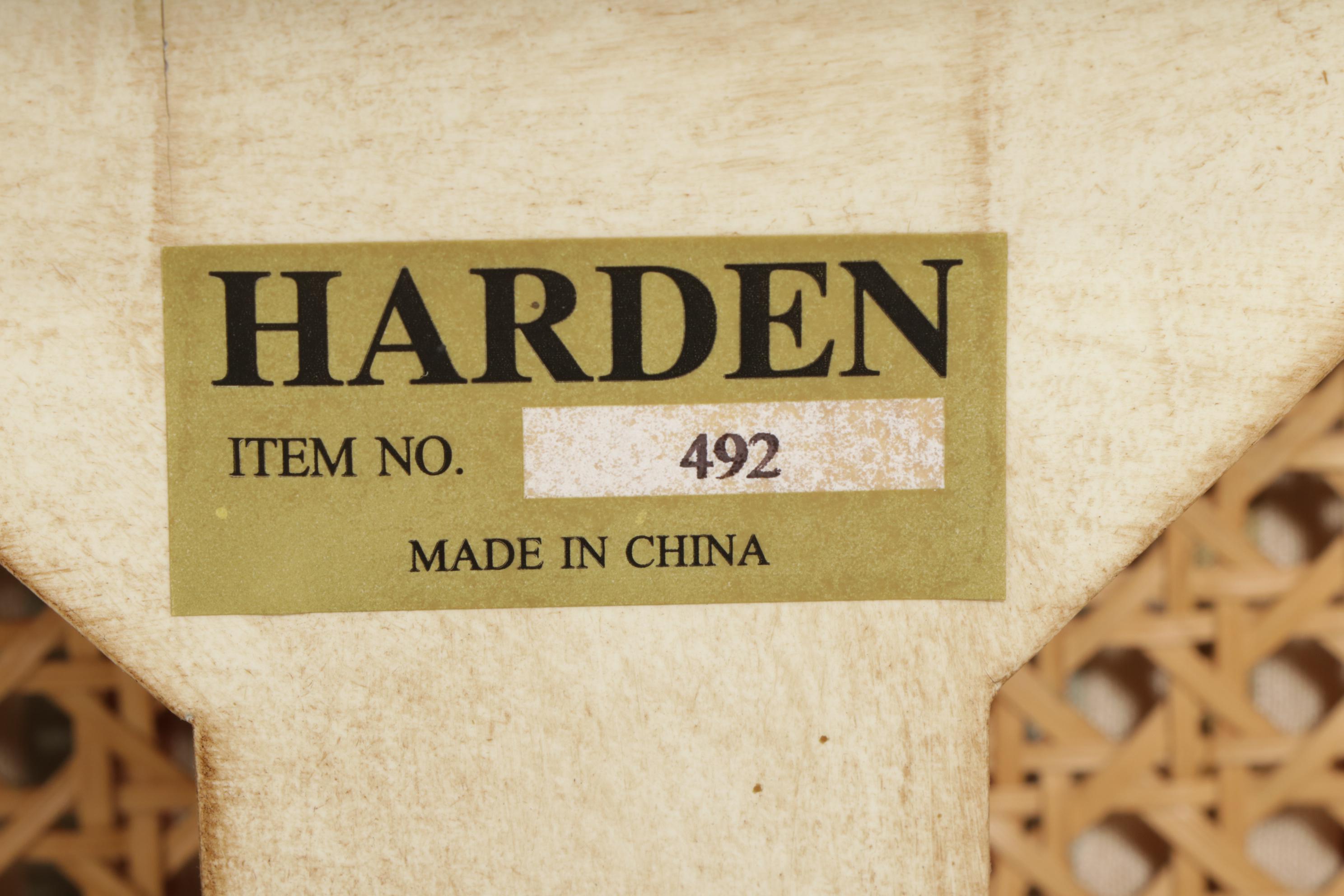 Harden Louis XVI Style Paint Decorated Cane Back Settee, Late 20th Century