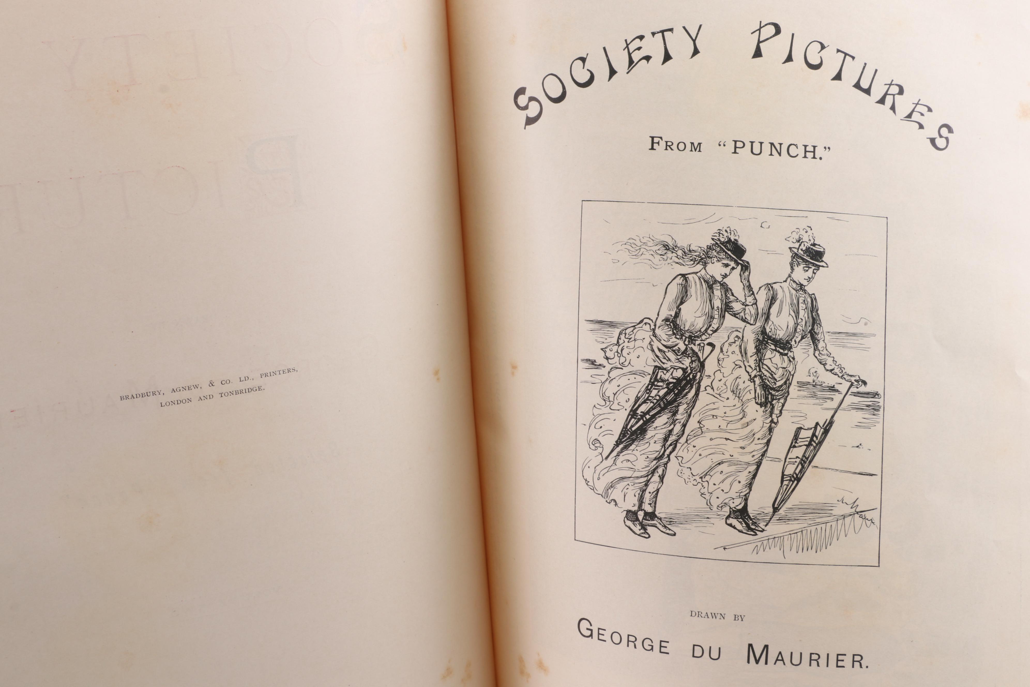 "Society Pictures" Two-Volume Set by George du Maurier, Late 19th Century
