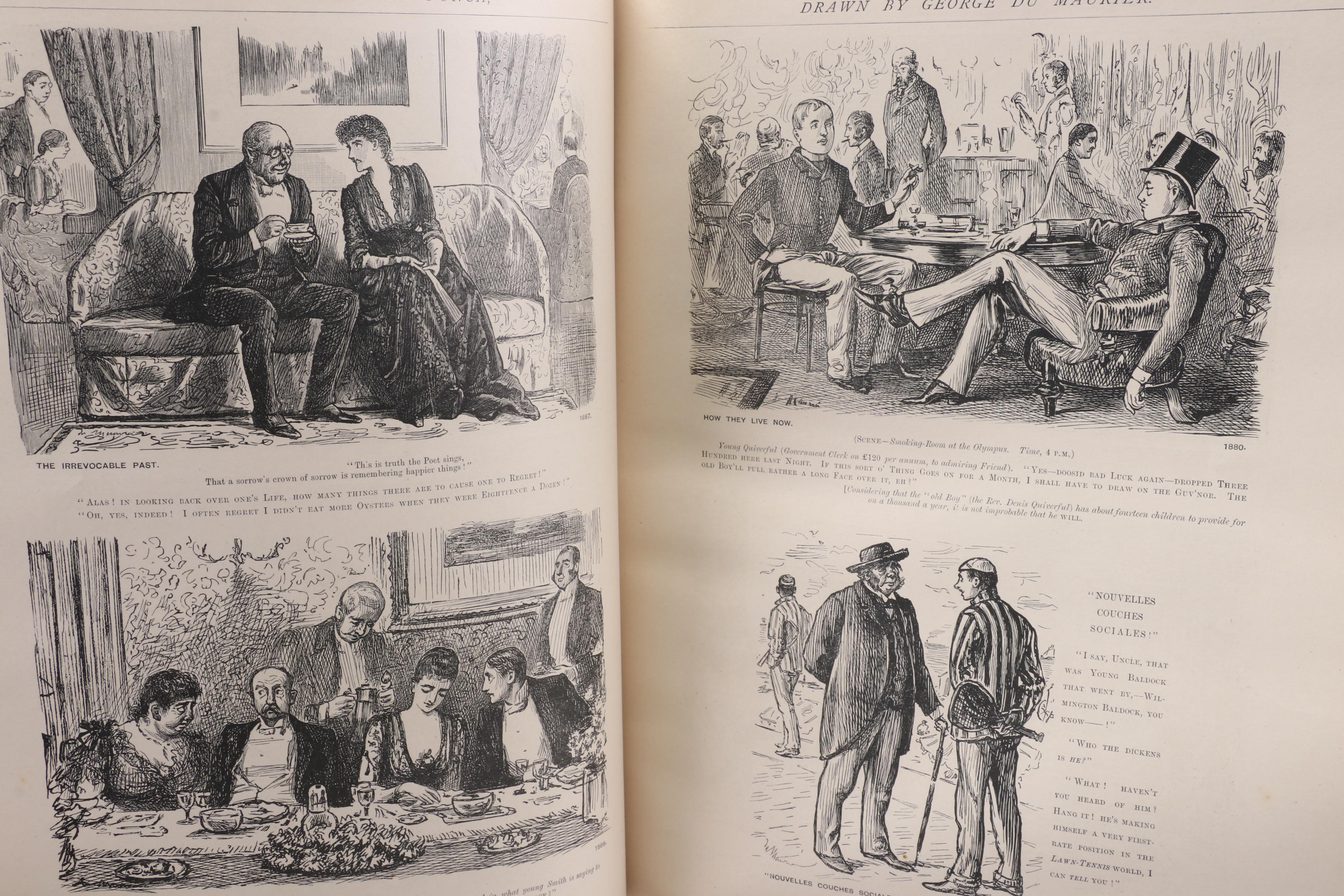 "Society Pictures" Two-Volume Set by George du Maurier, Late 19th Century