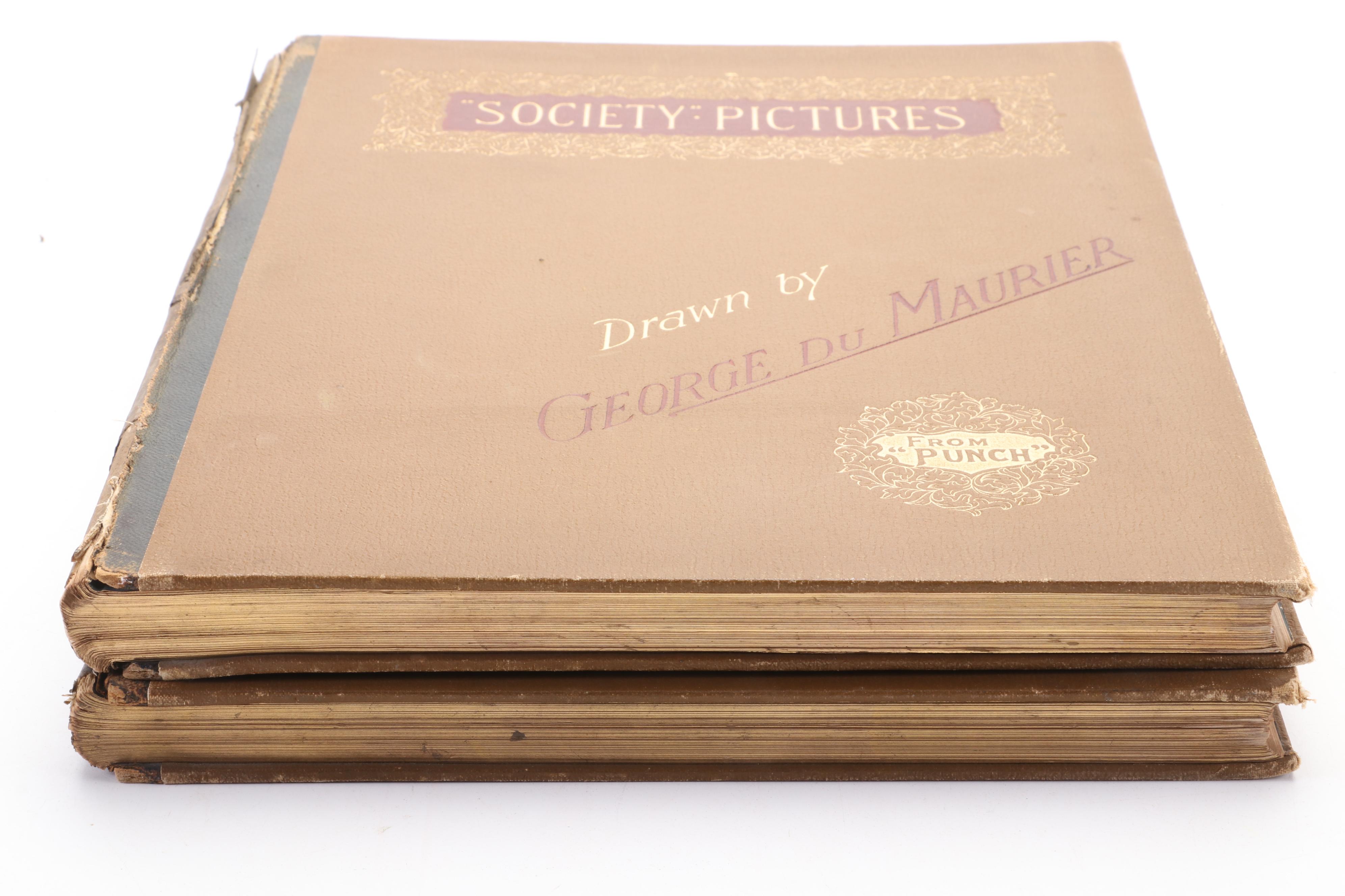 "Society Pictures" Two-Volume Set by George du Maurier, Late 19th Century