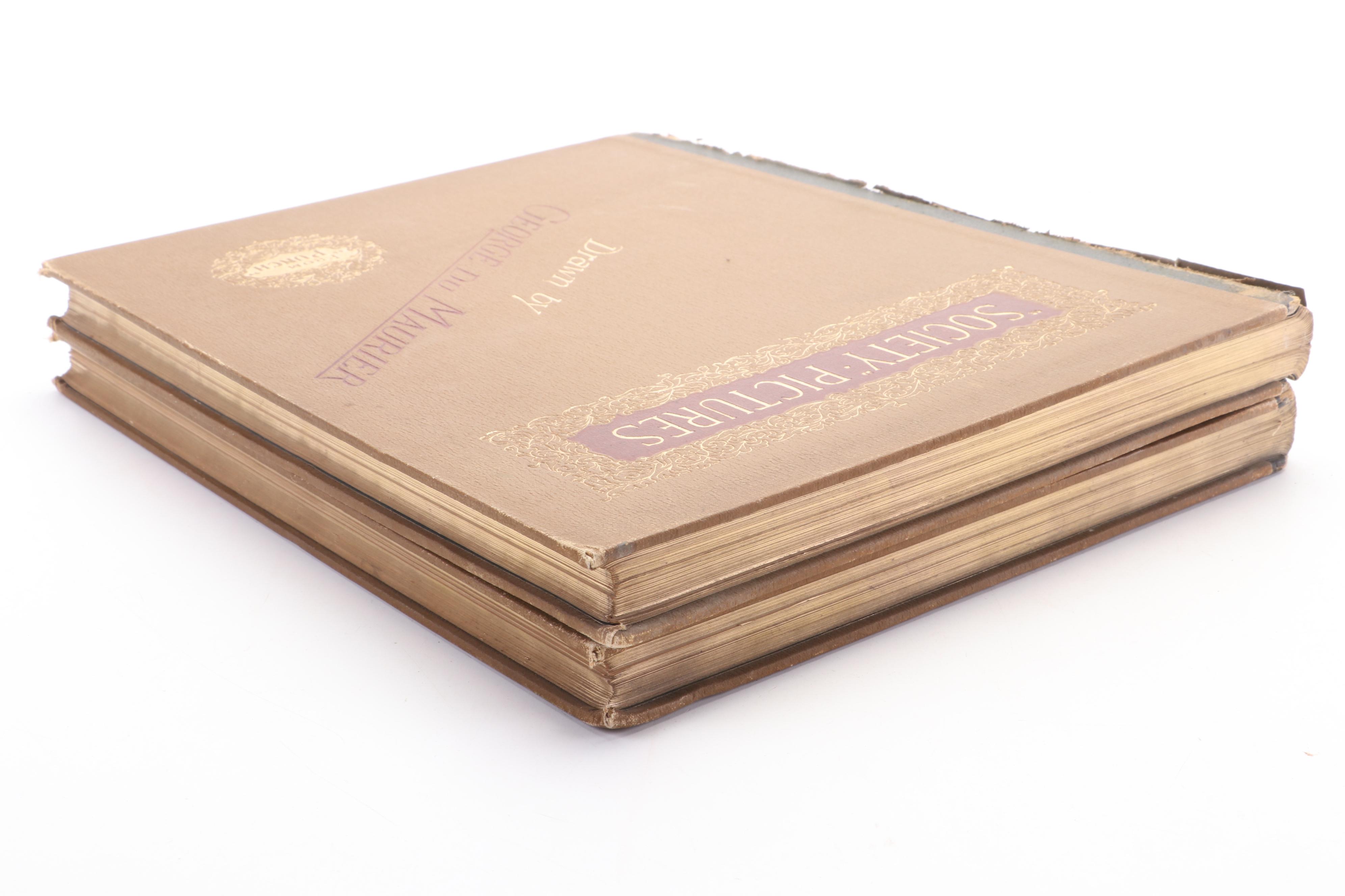 "Society Pictures" Two-Volume Set by George du Maurier, Late 19th Century