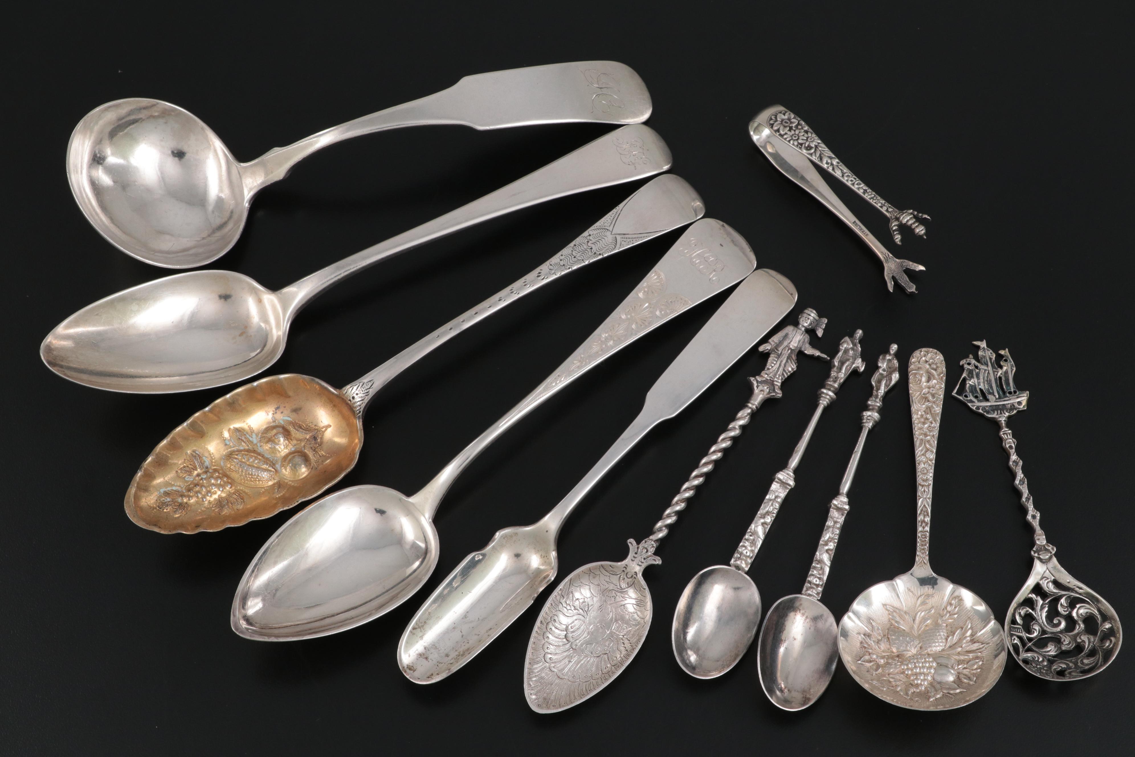 Richard Crossley English Sterling Spoon with American and International Silver