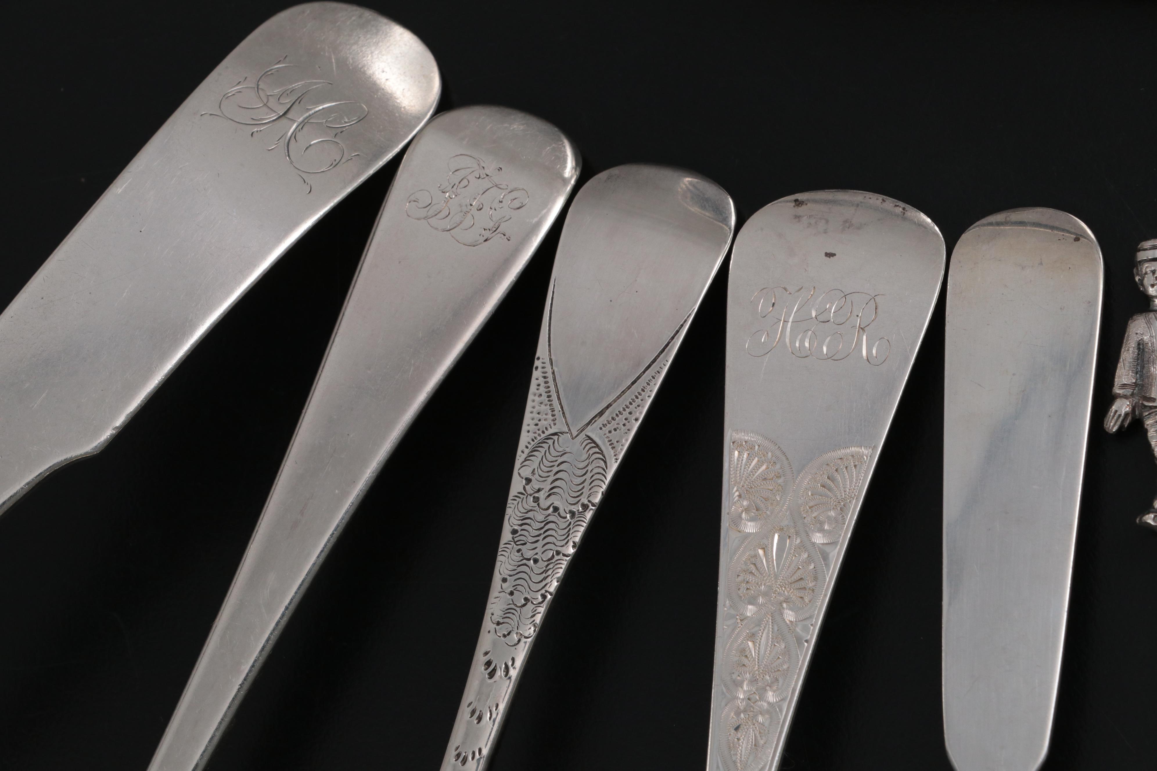 Richard Crossley English Sterling Spoon with American and International Silver