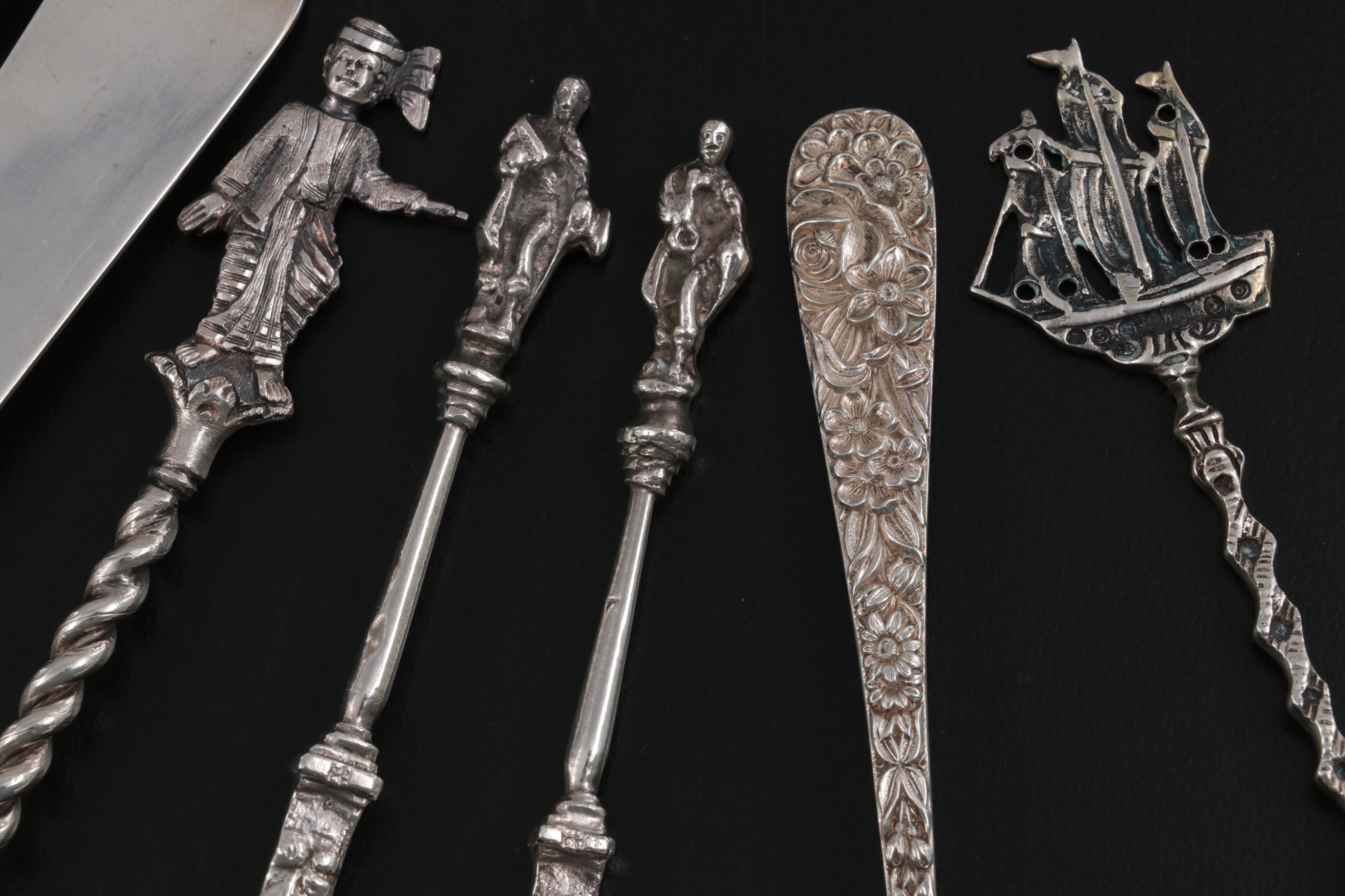 Richard Crossley English Sterling Spoon with American and International Silver