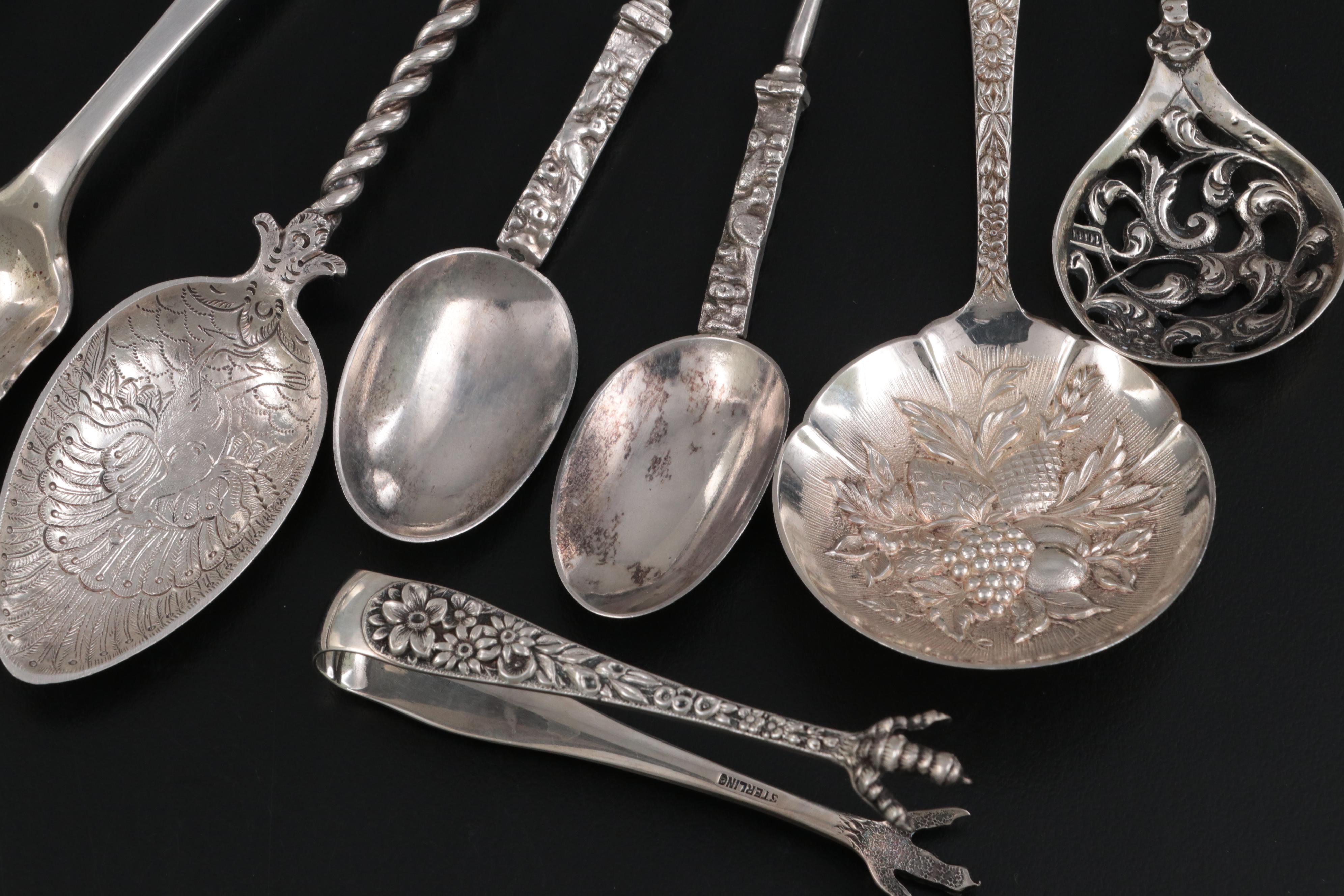 Richard Crossley English Sterling Spoon with American and International Silver