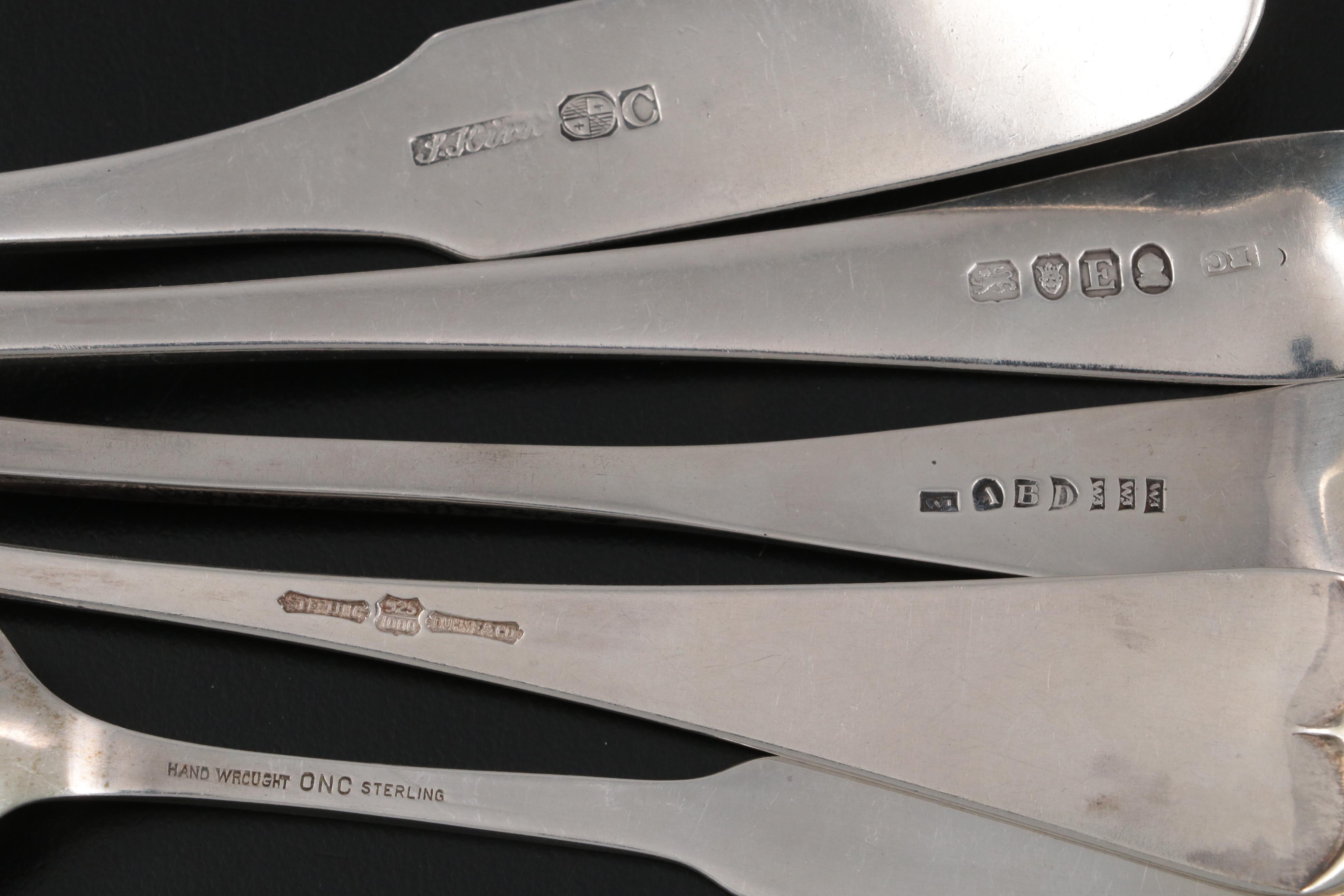 Richard Crossley English Sterling Spoon with American and International Silver