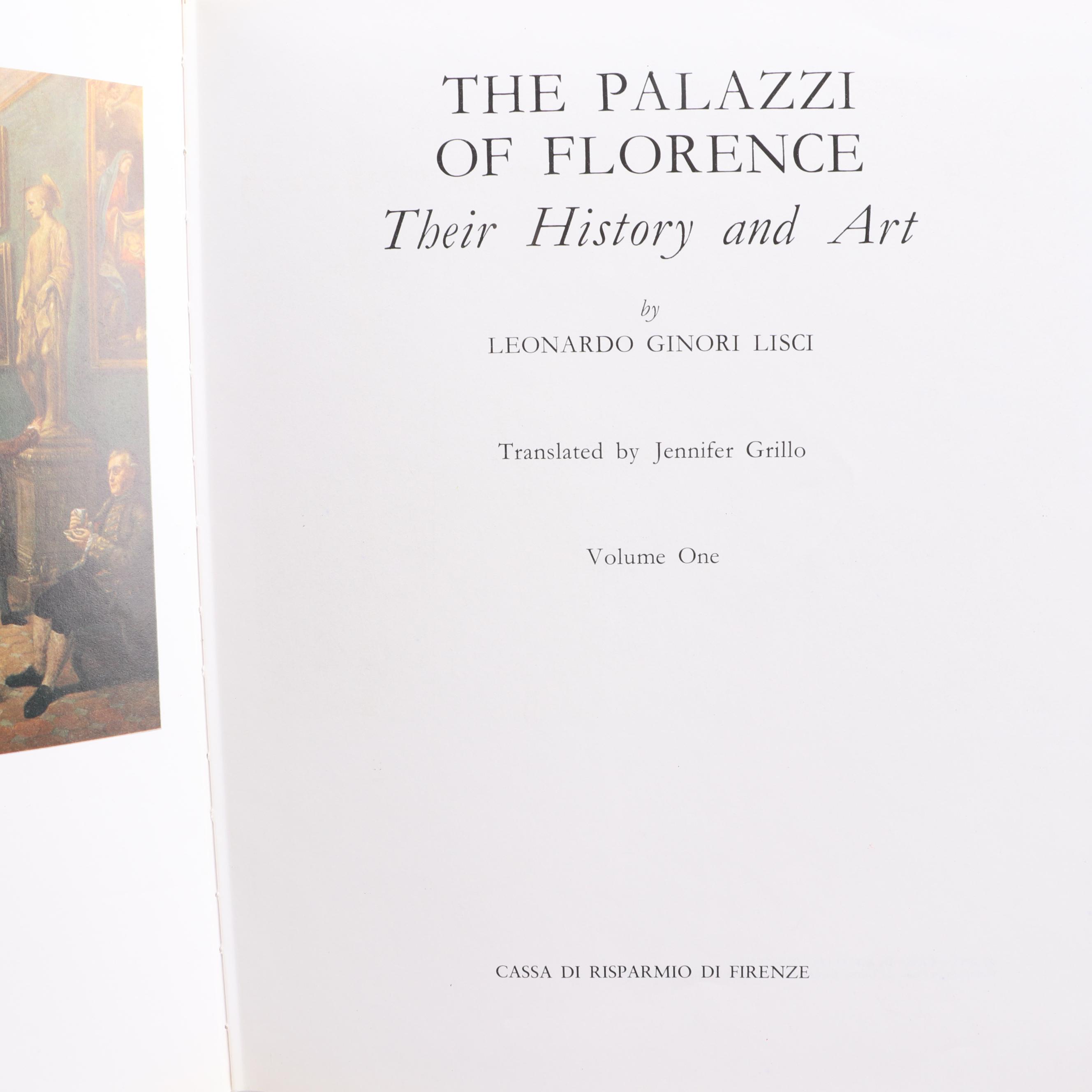 "The Palazzi of Florence" Two-Volume Box Set by Leonardo Ginori Lisci, 1985