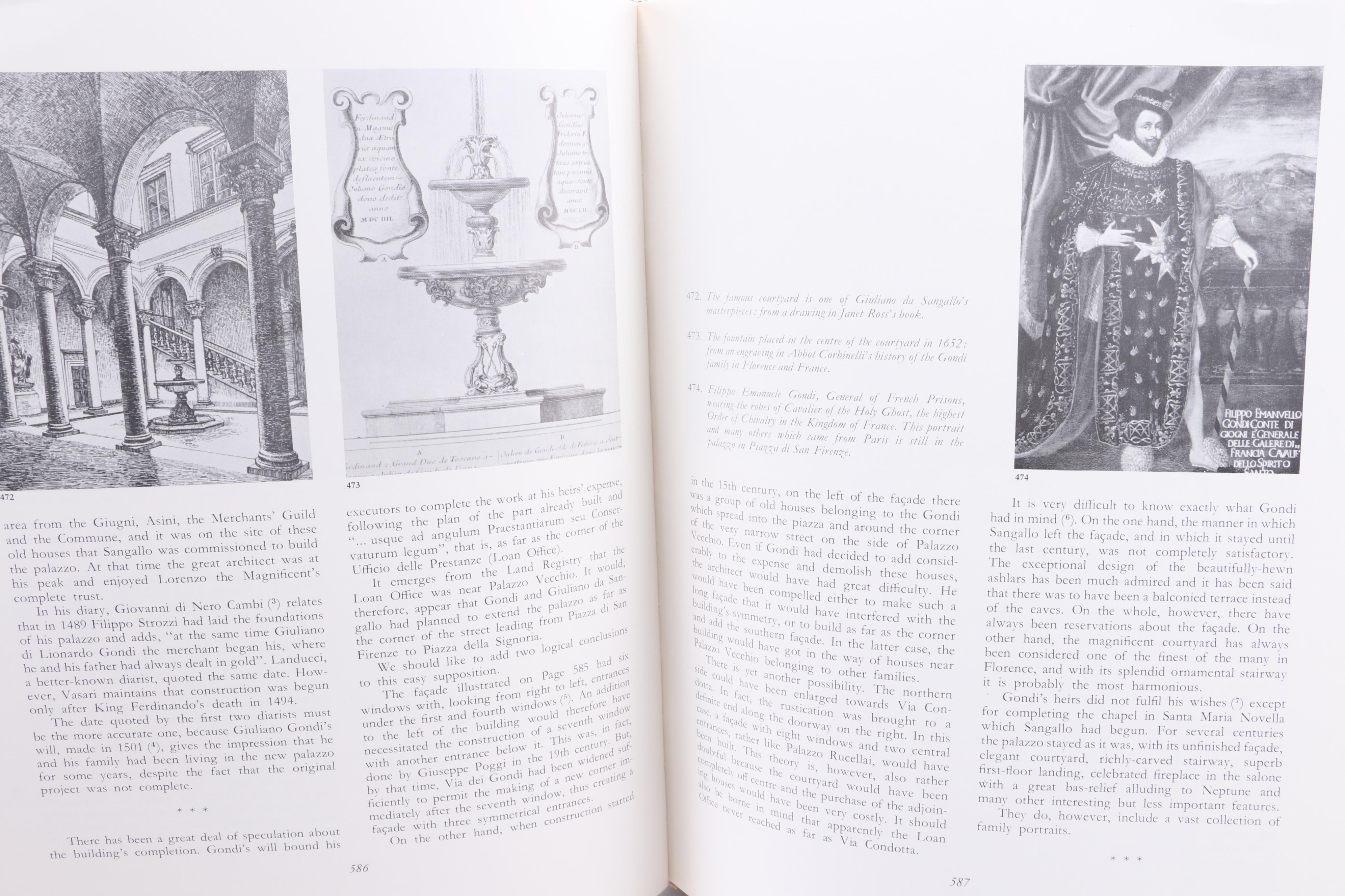 "The Palazzi of Florence" Two-Volume Box Set by Leonardo Ginori Lisci, 1985