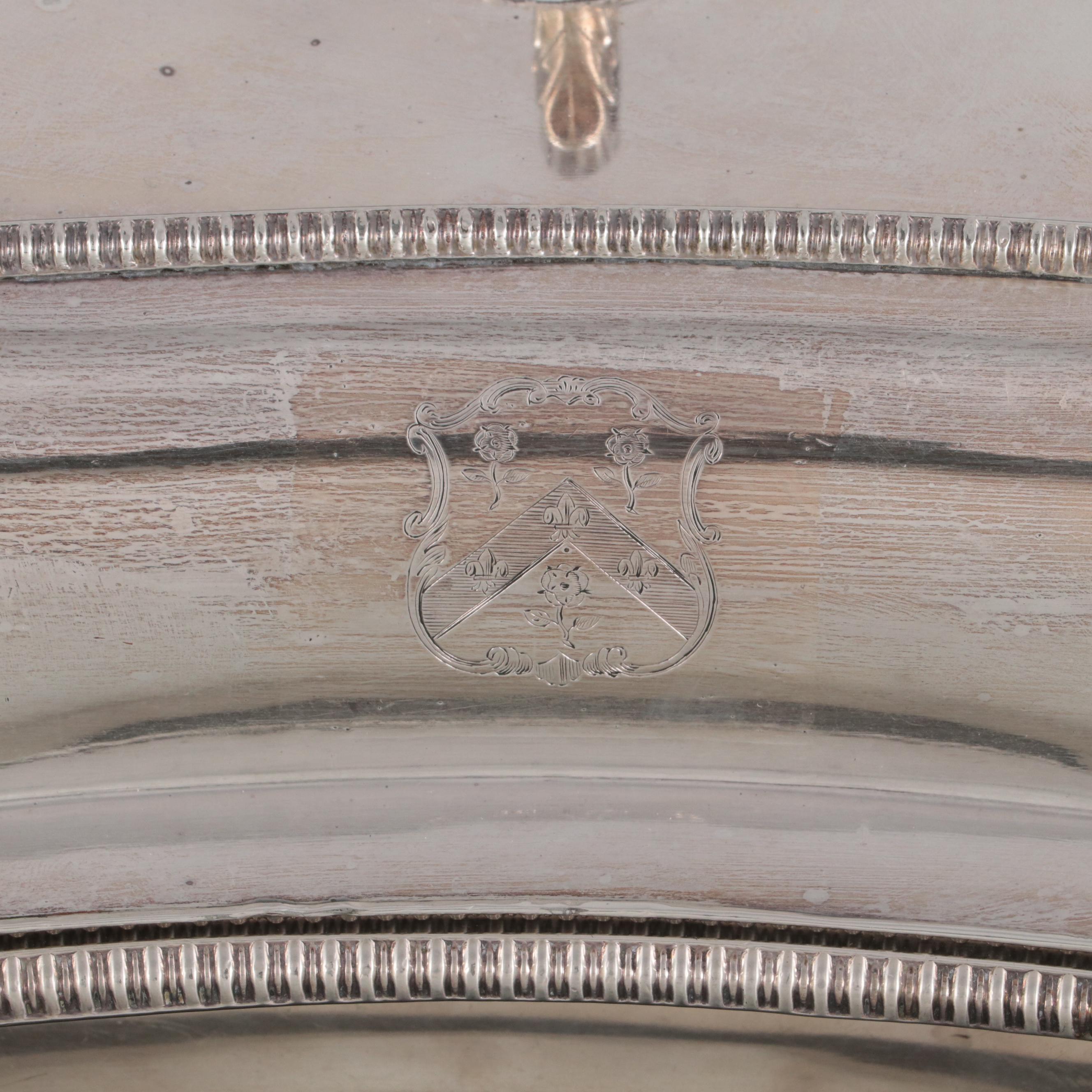 Old Sheffield Silver Plate Entree Dish With Hot Water Stand