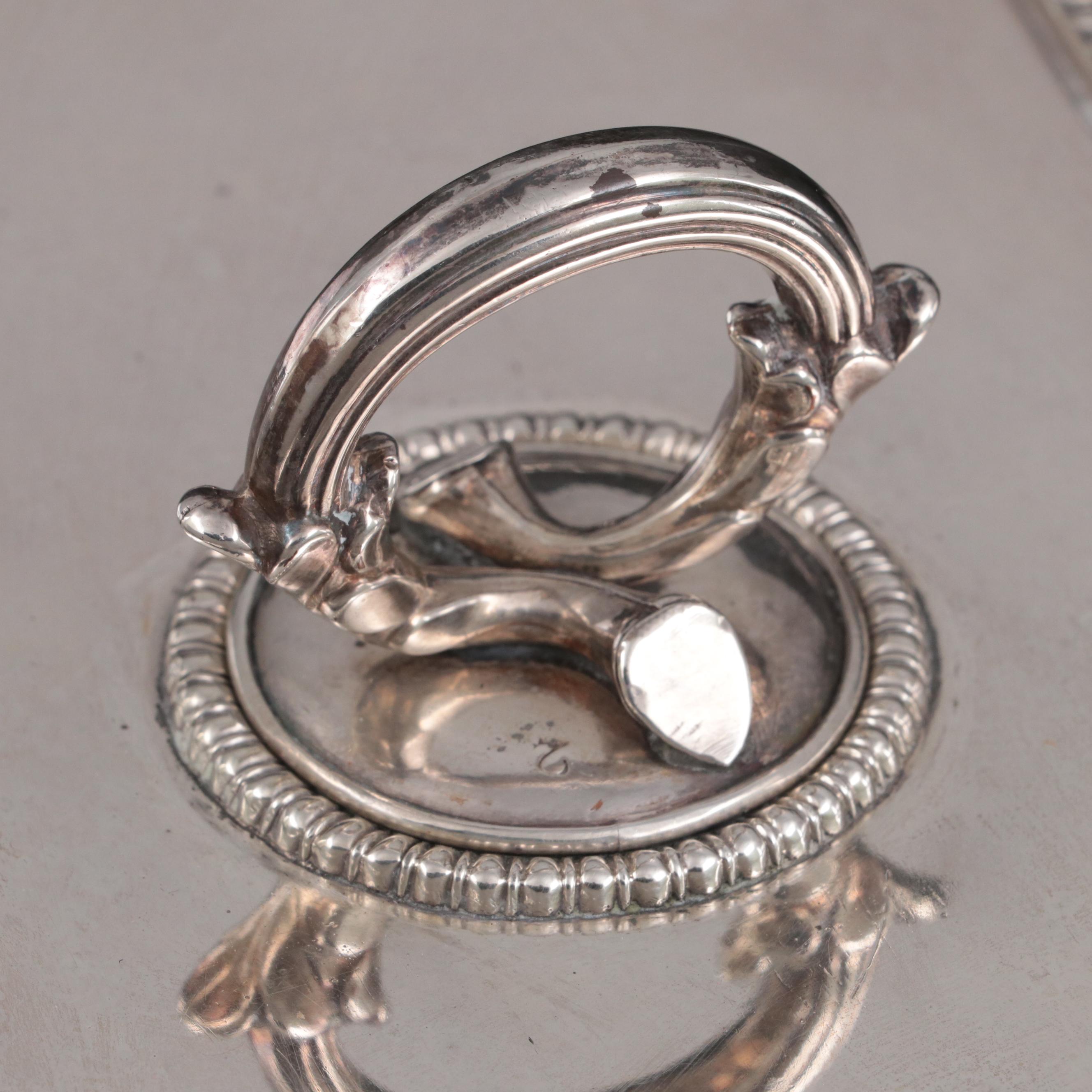 Old Sheffield Silver Plate Entree Dish With Hot Water Stand