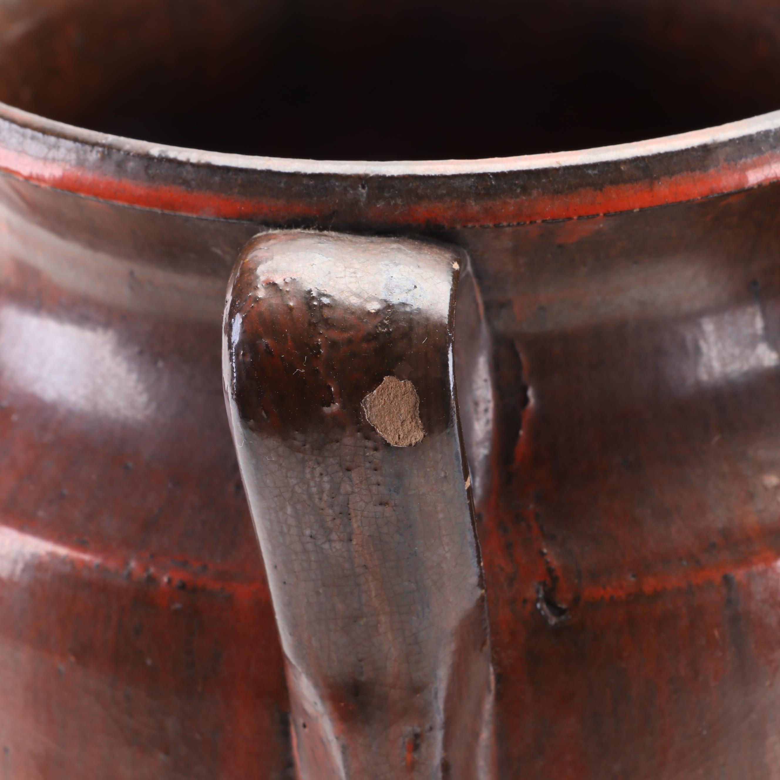 Pair of Art Pottery Vases with Handles, 20th Century