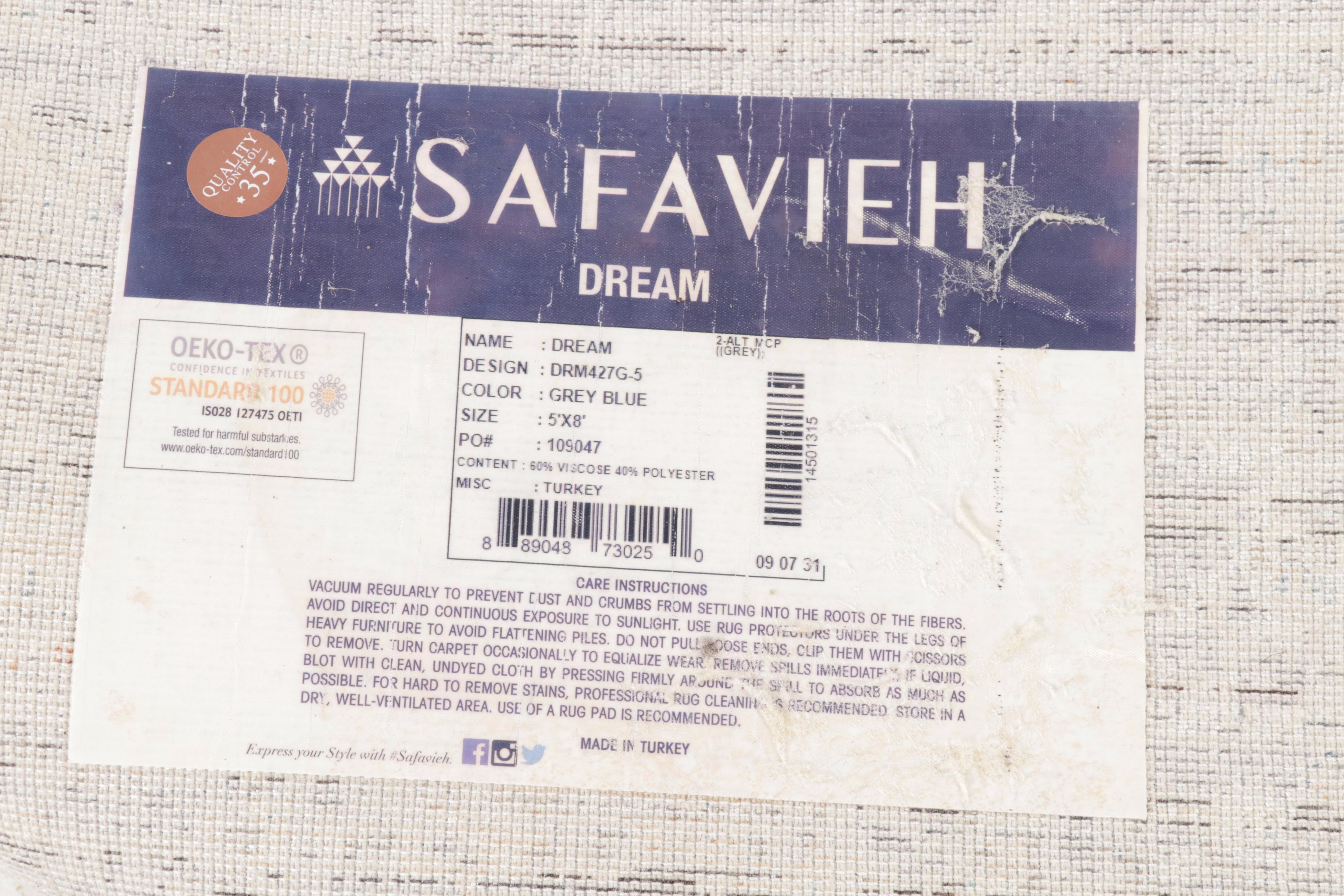 4'11 x 7'9 Machine Made Safavieh "Dream" Area Rug