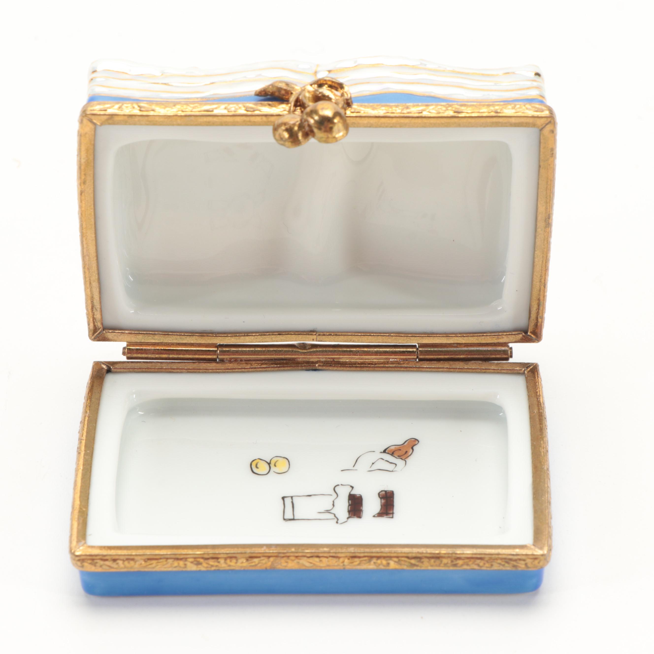 Limoges Gateau Au Chocolat Cookbook Porcelain Box