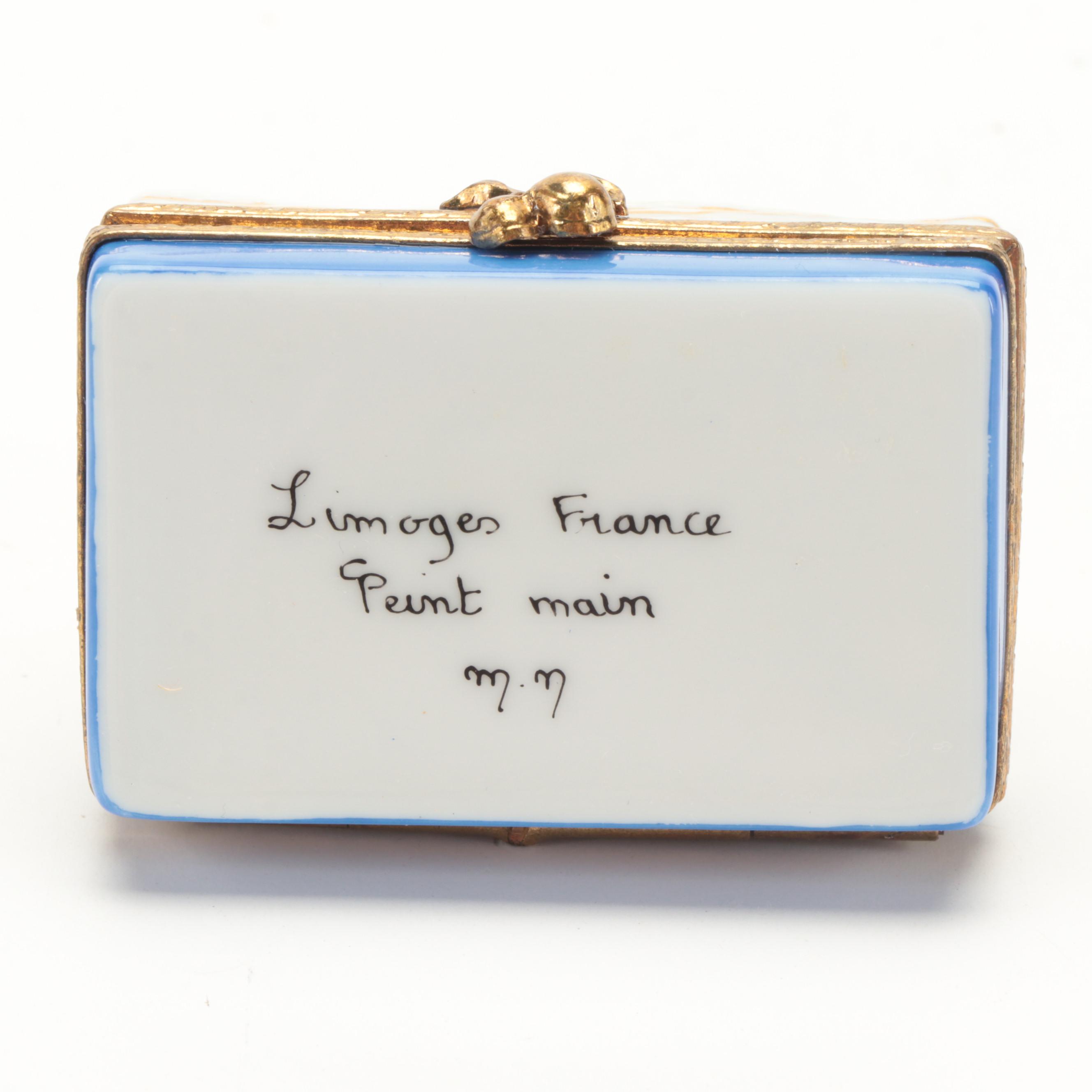 Limoges Gateau Au Chocolat Cookbook Porcelain Box