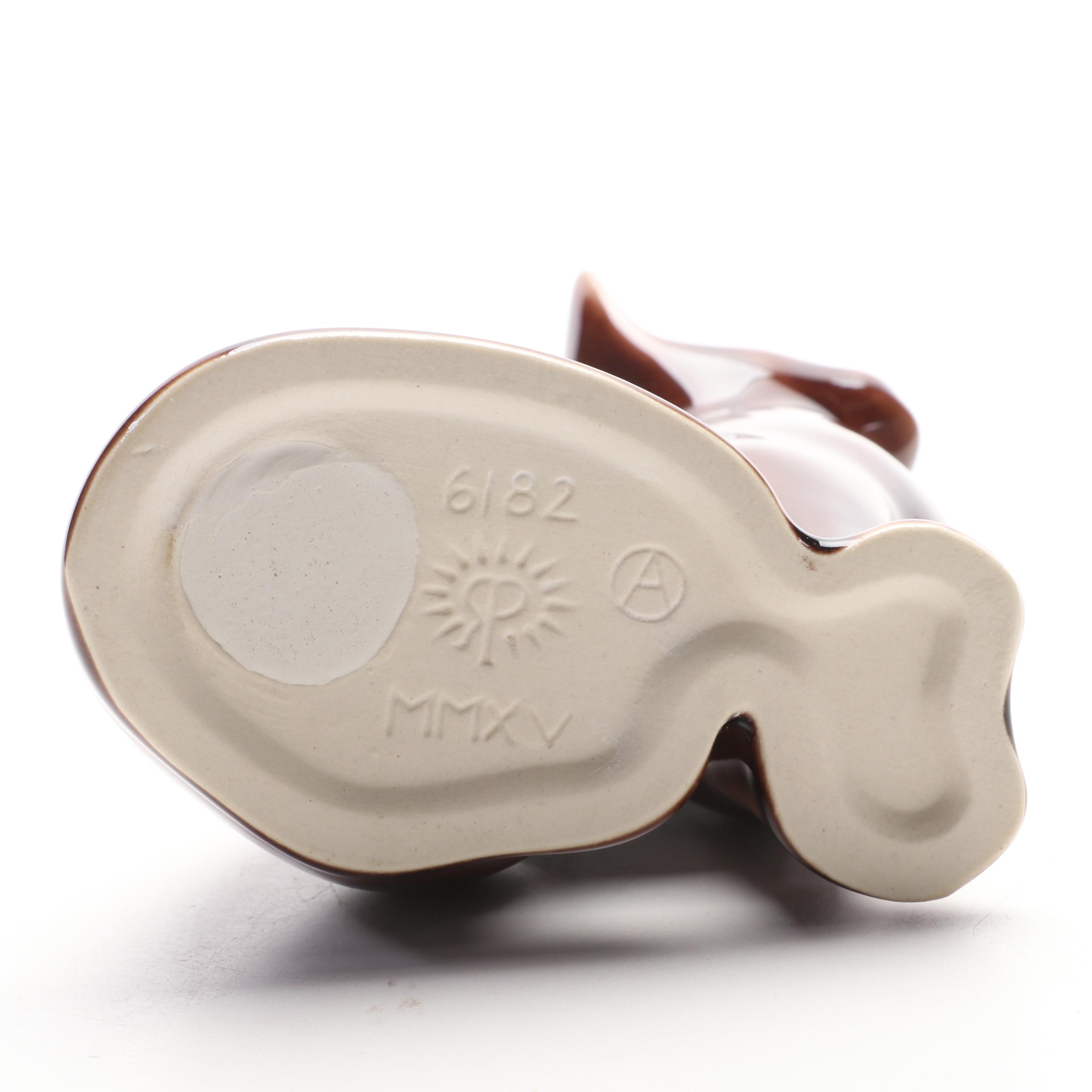 Louise Abel for Rookwood Pottery Brown Glazed Cat Figurine, 2015