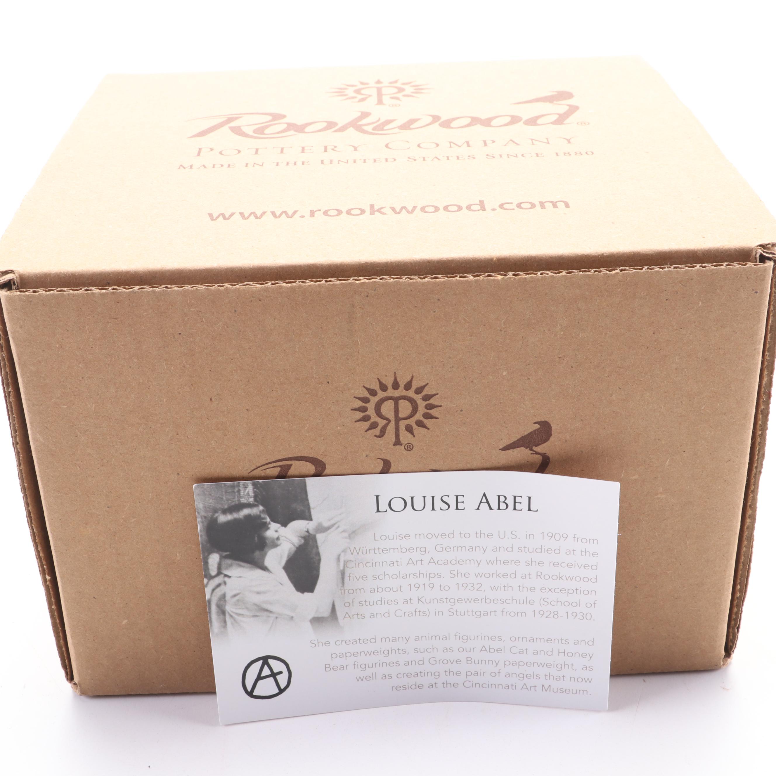 Louise Abel for Rookwood Pottery Brown Glazed Cat Figurine, 2015