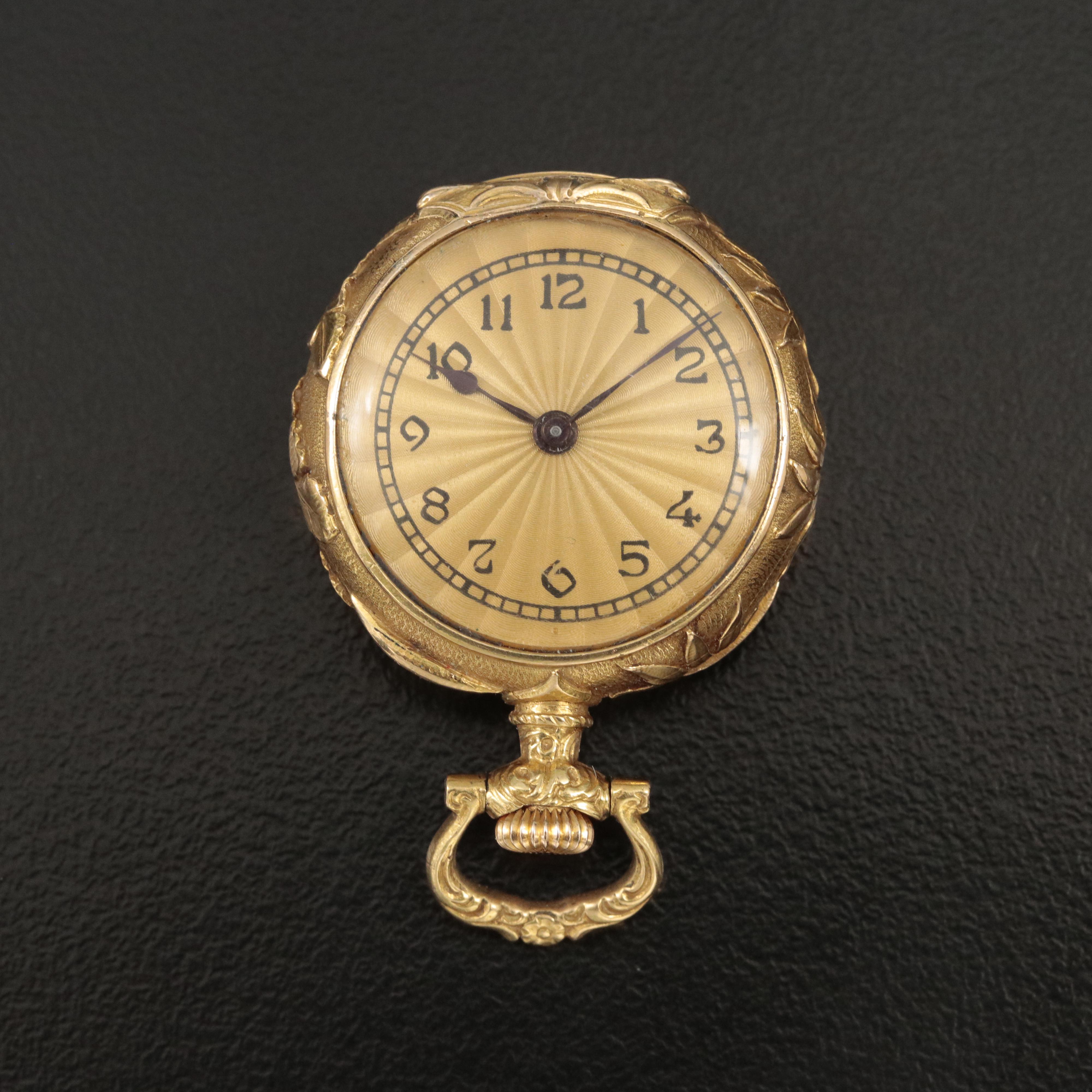 18K Swiss Haas Neveux Pendant Watch