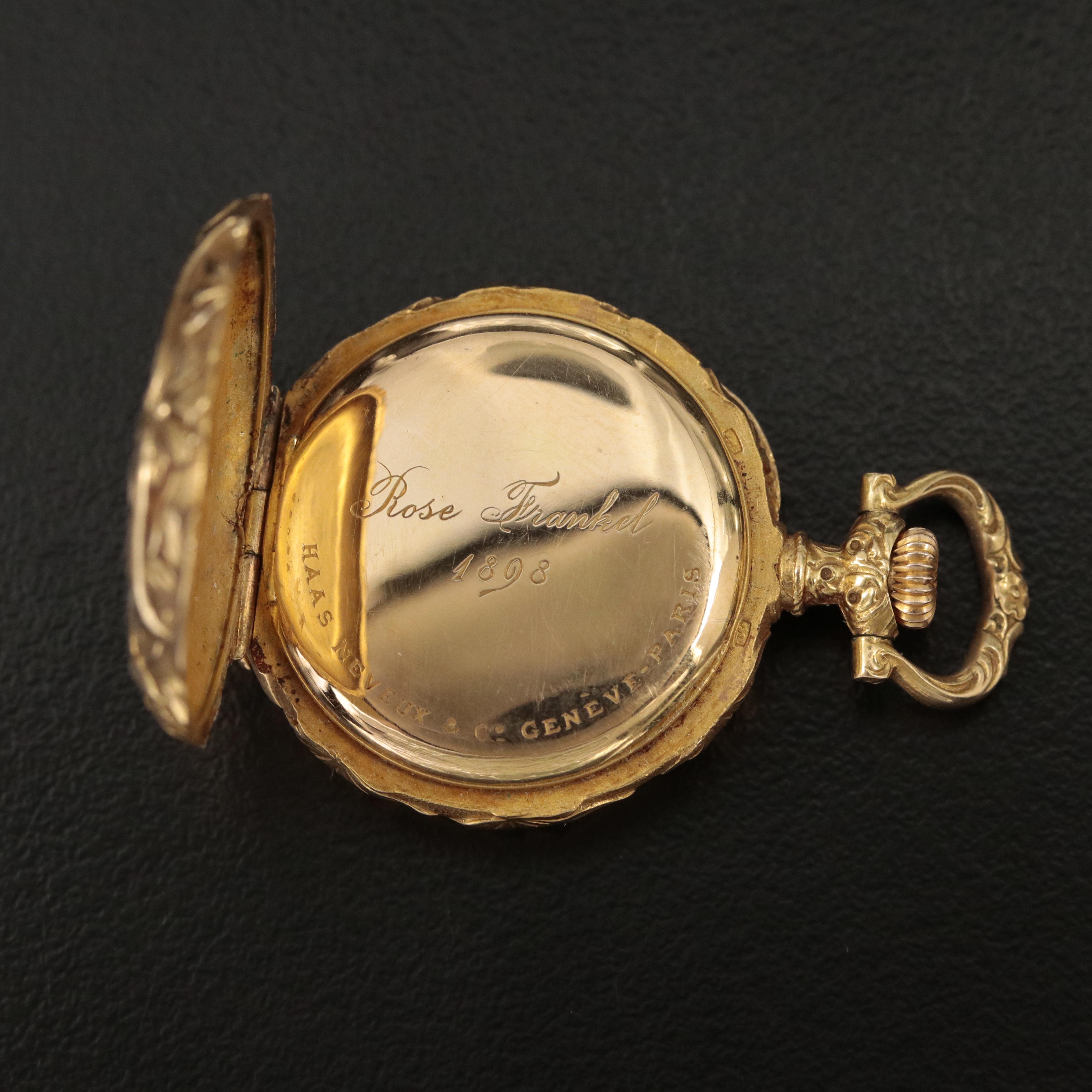 18K Swiss Haas Neveux Pendant Watch