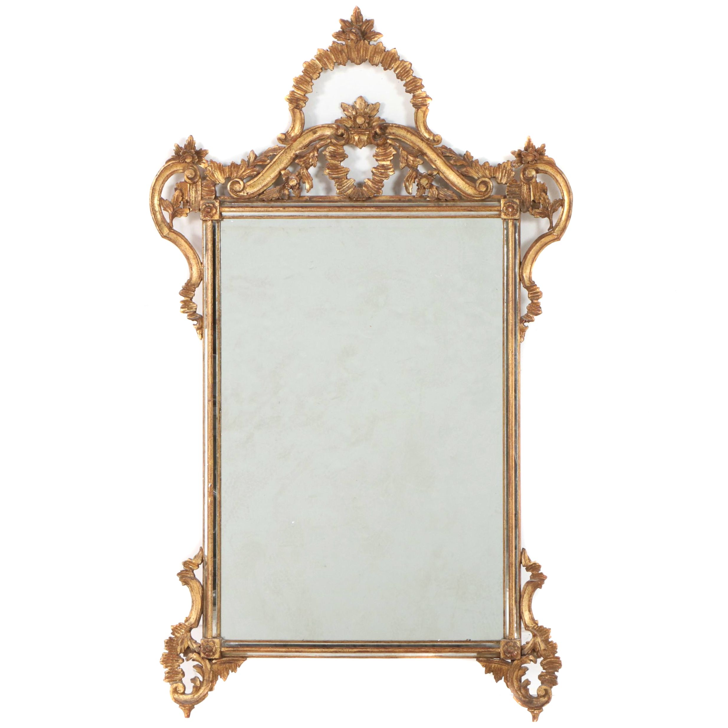 Italian Louis XVI Style Giltwood and Composition Mirror, 20th Century