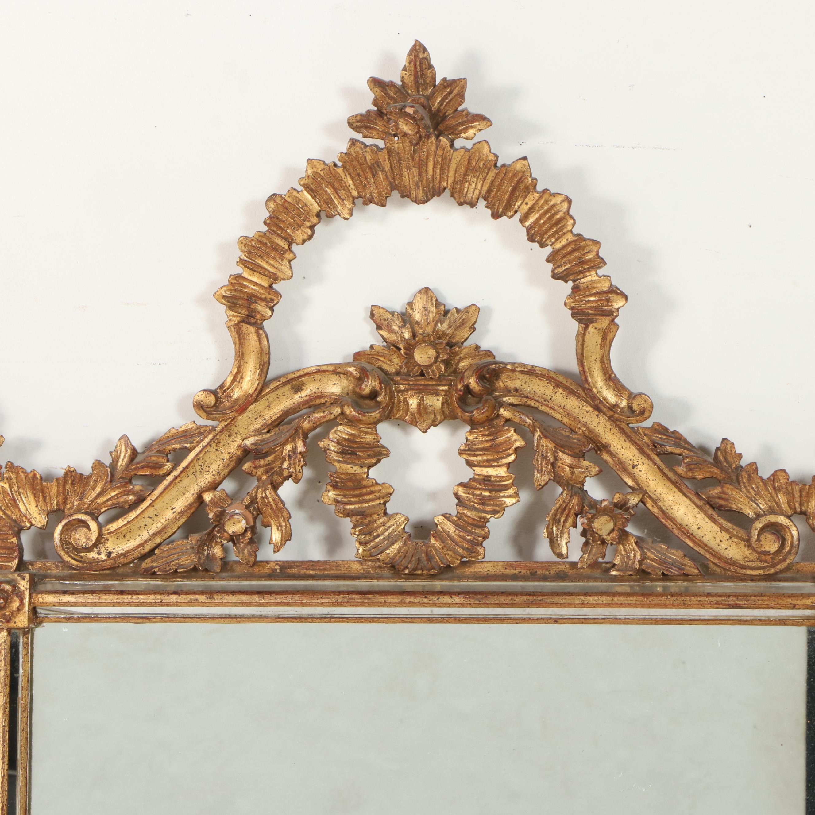 Italian Louis XVI Style Giltwood and Composition Mirror, 20th Century