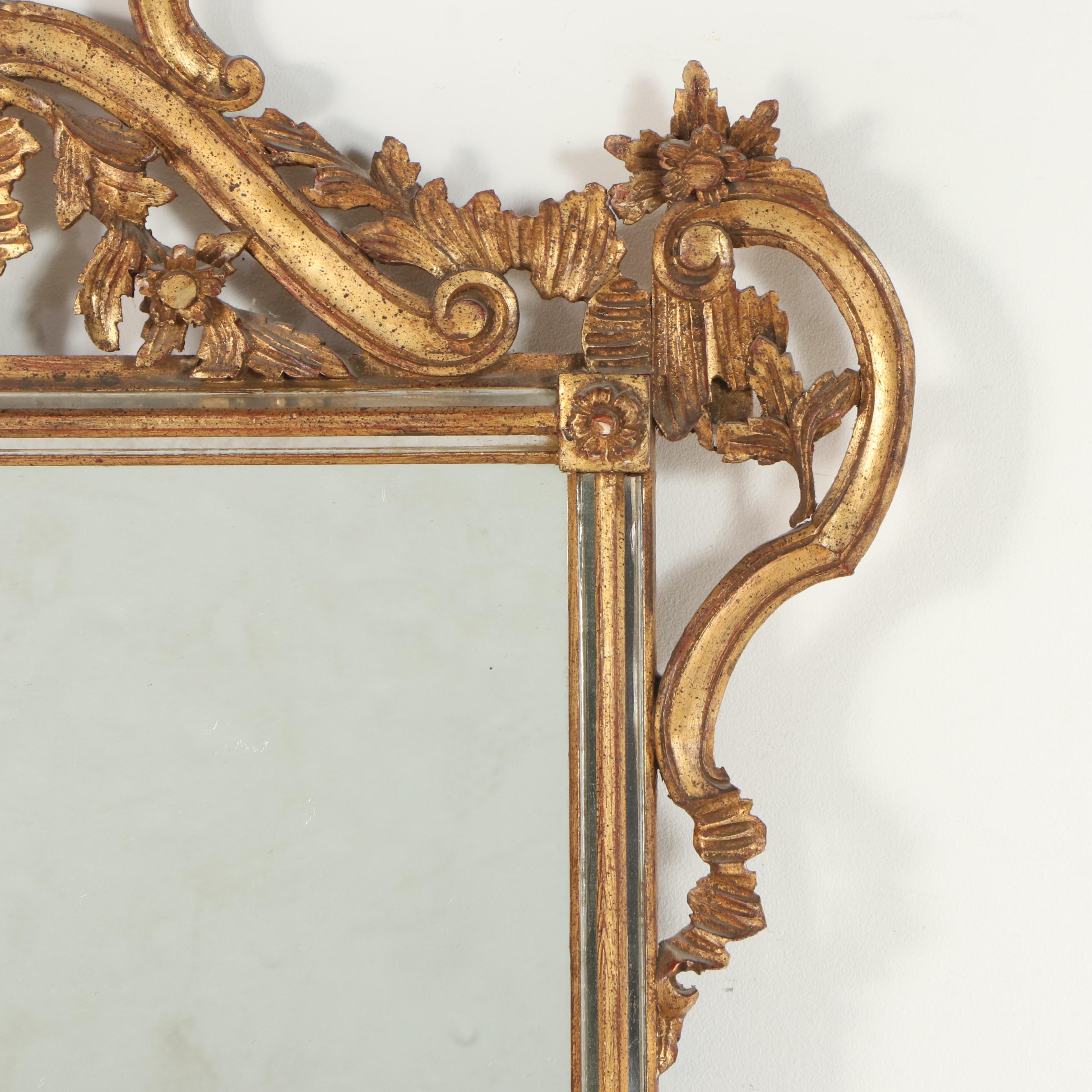 Italian Louis XVI Style Giltwood and Composition Mirror, 20th Century