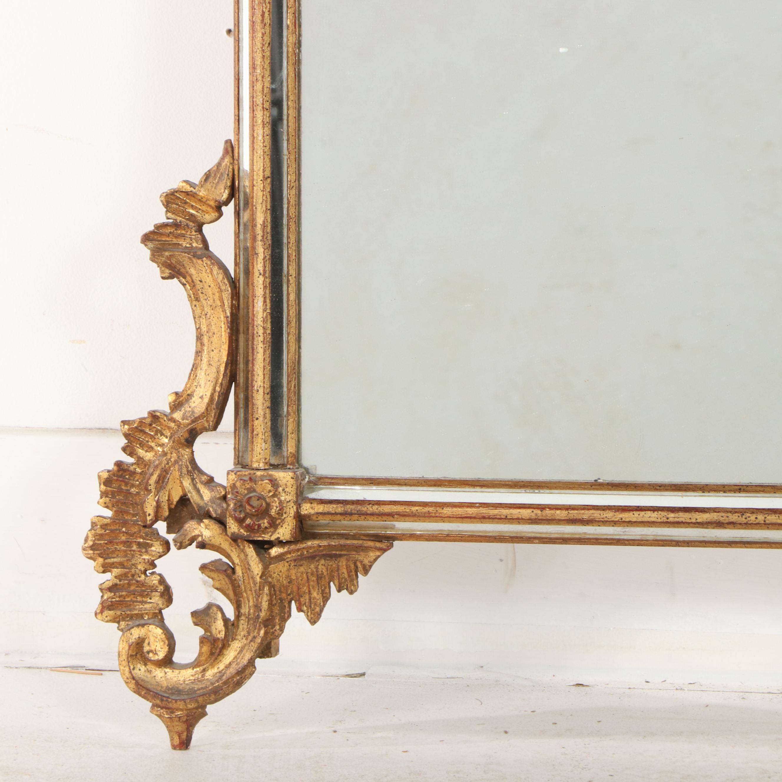 Italian Louis XVI Style Giltwood and Composition Mirror, 20th Century