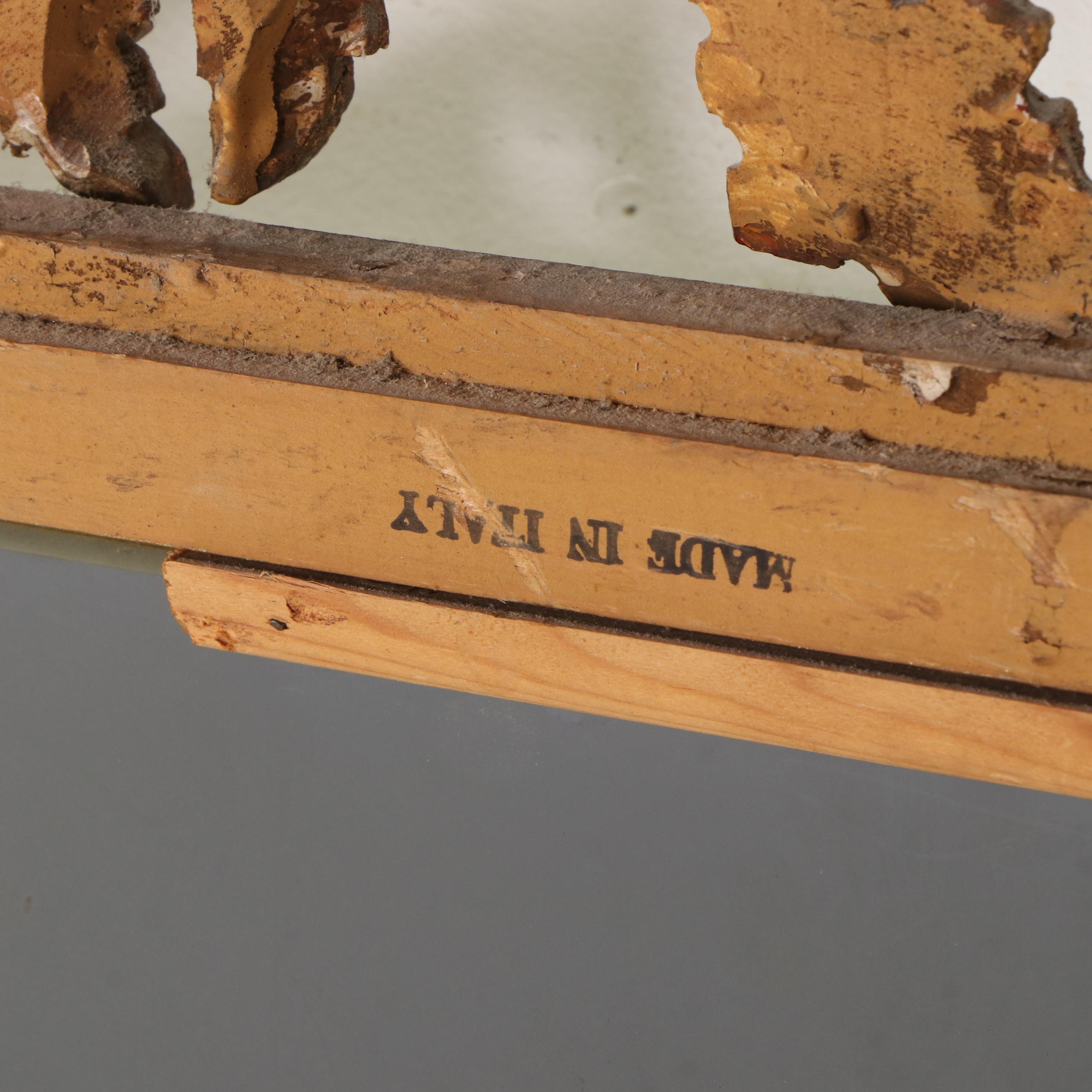 Italian Louis XVI Style Giltwood and Composition Mirror, 20th Century