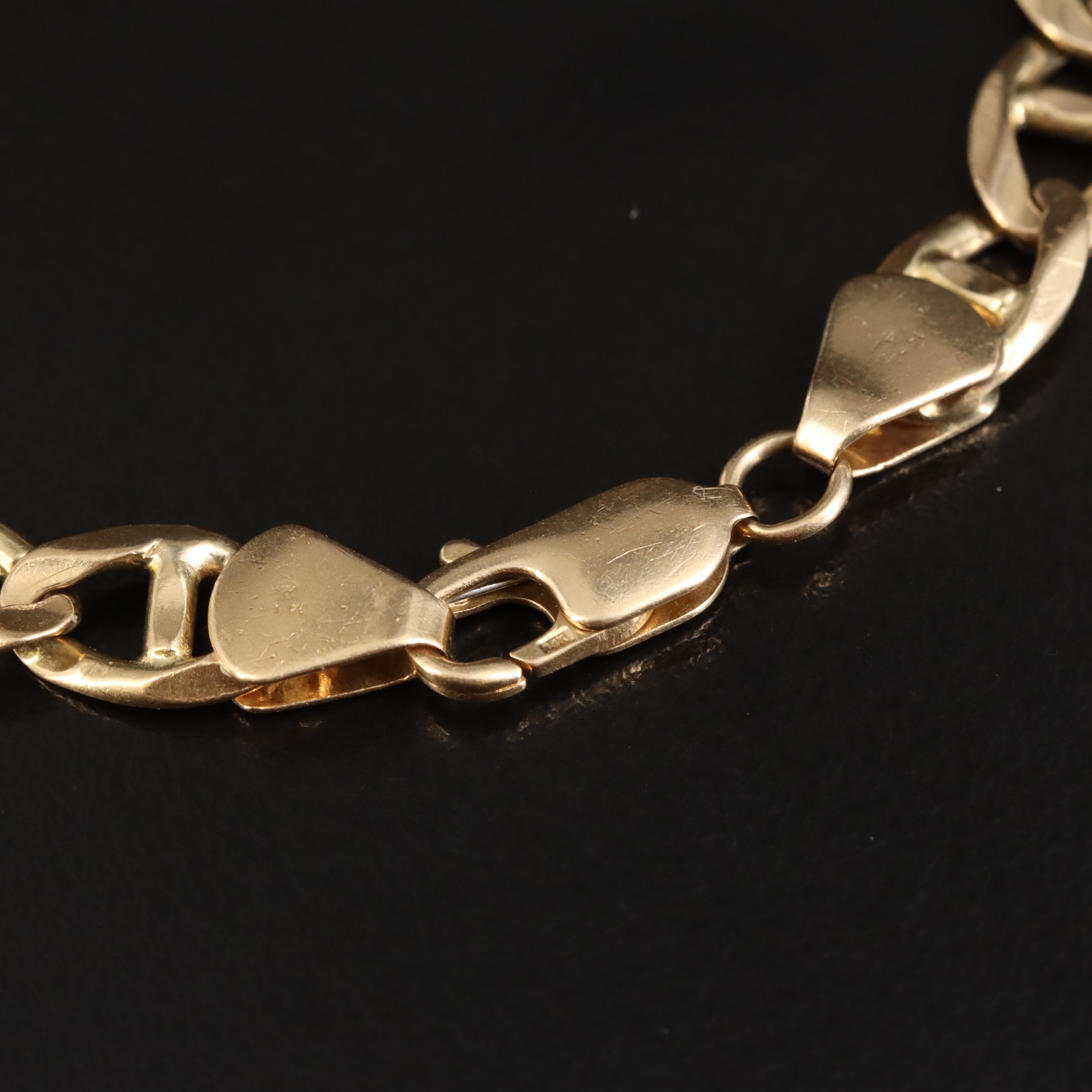 14K Emerald Owl Charm Bracelet