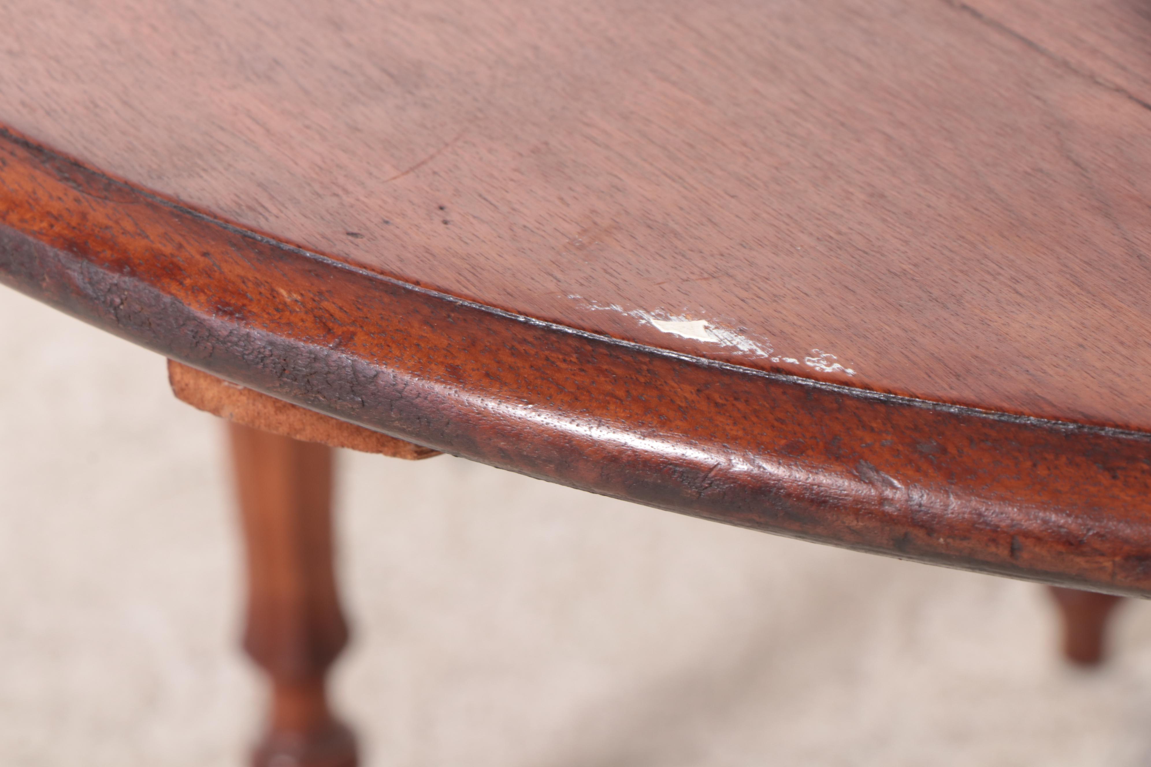 Late Victorian Walnut Drop Leaf Table, Early 20th Century