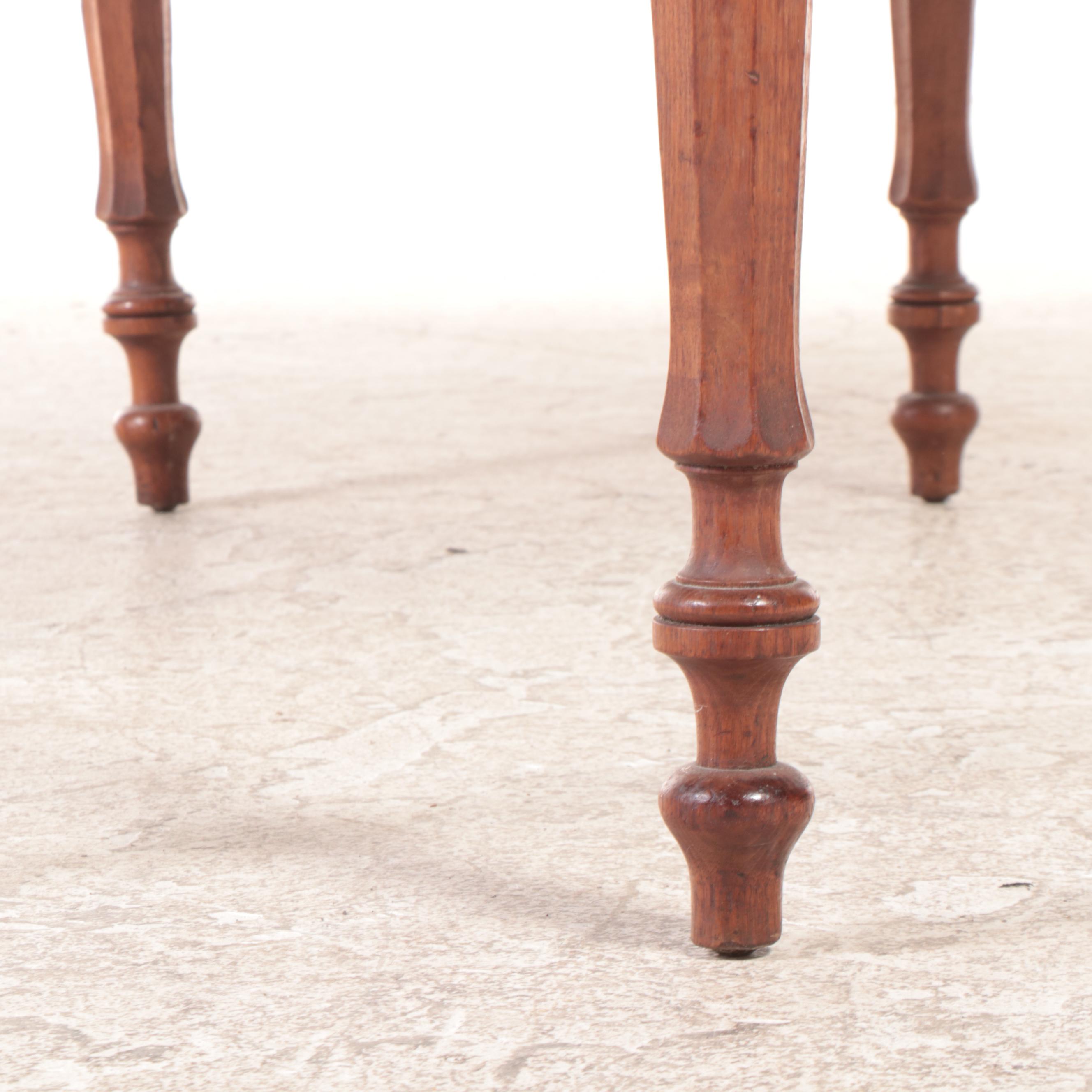 Late Victorian Walnut Drop Leaf Table, Early 20th Century