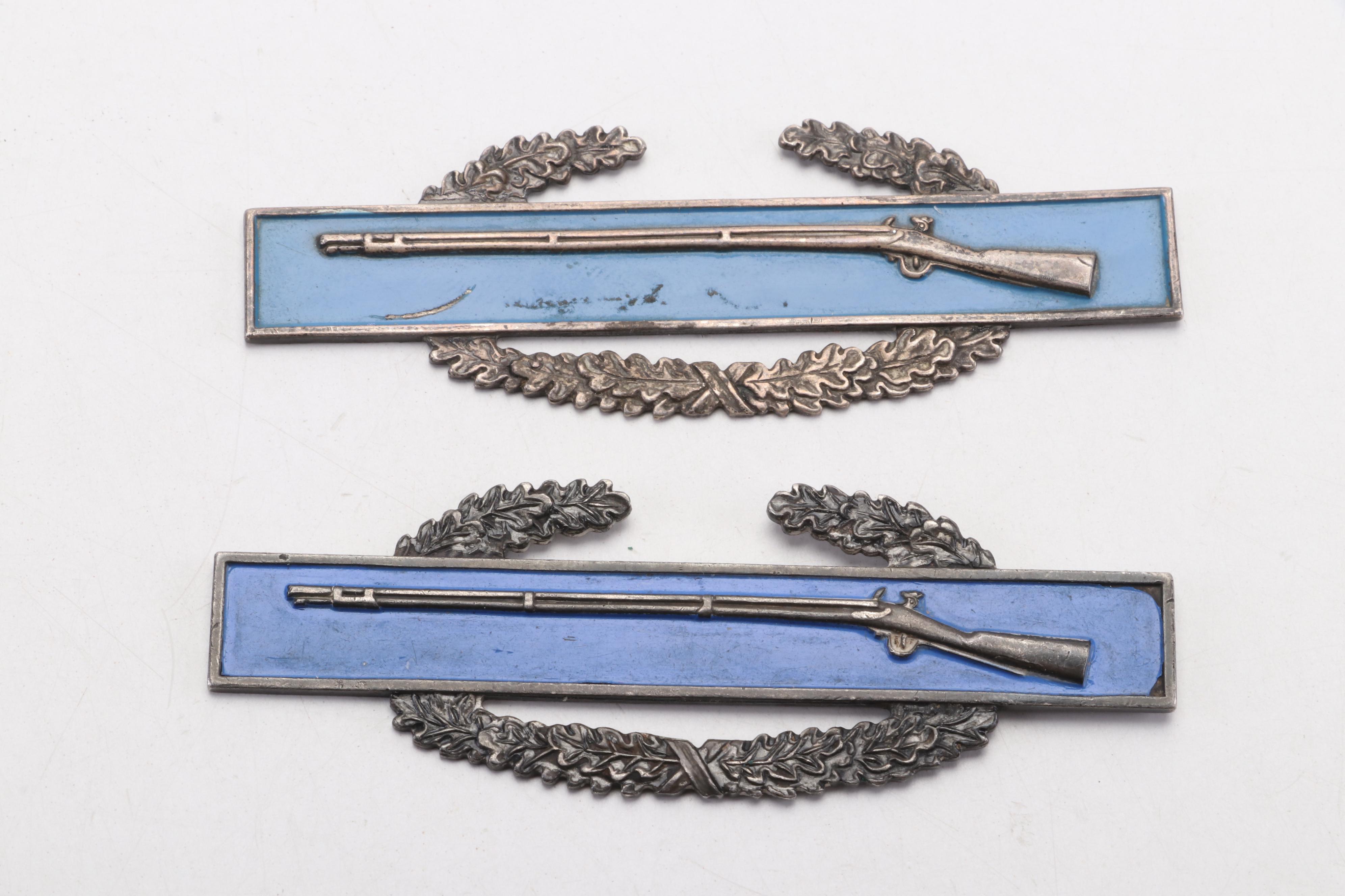 World War II Era U. S. Army Sterling Silver Military Pins