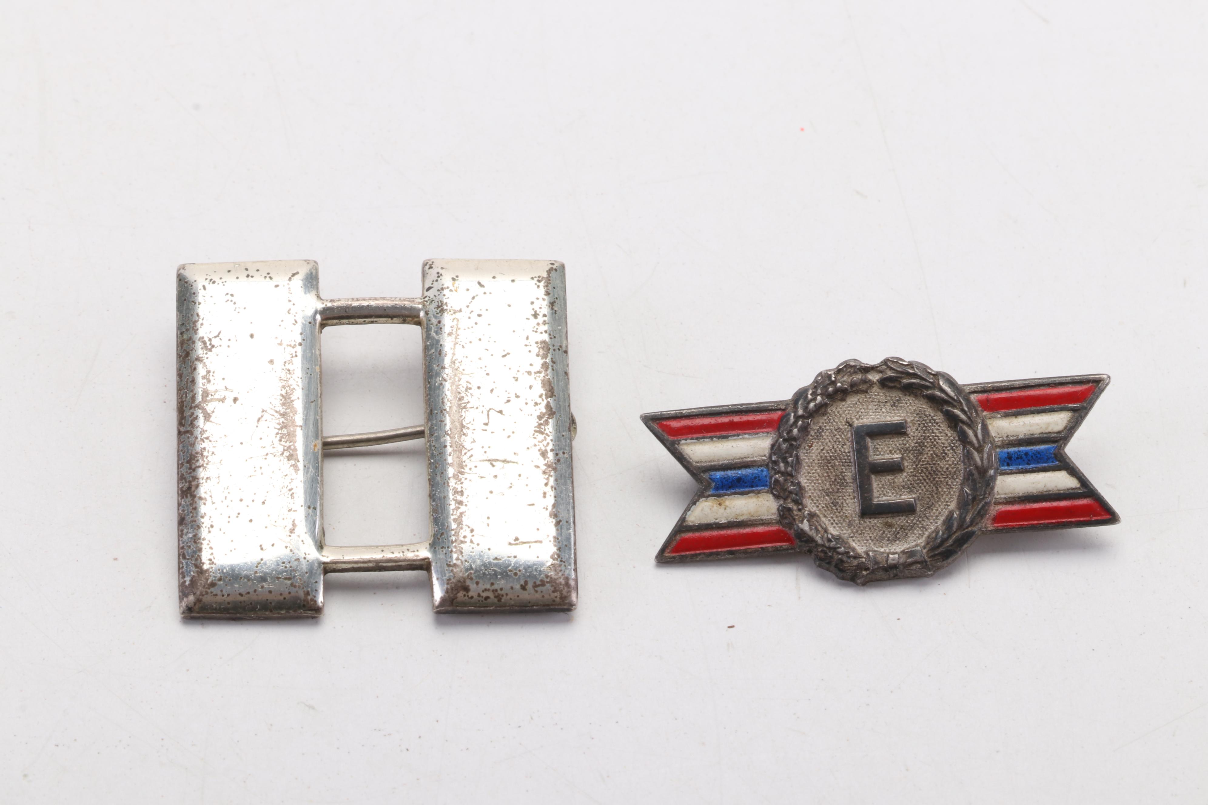 World War II Era U. S. Army Sterling Silver Military Pins
