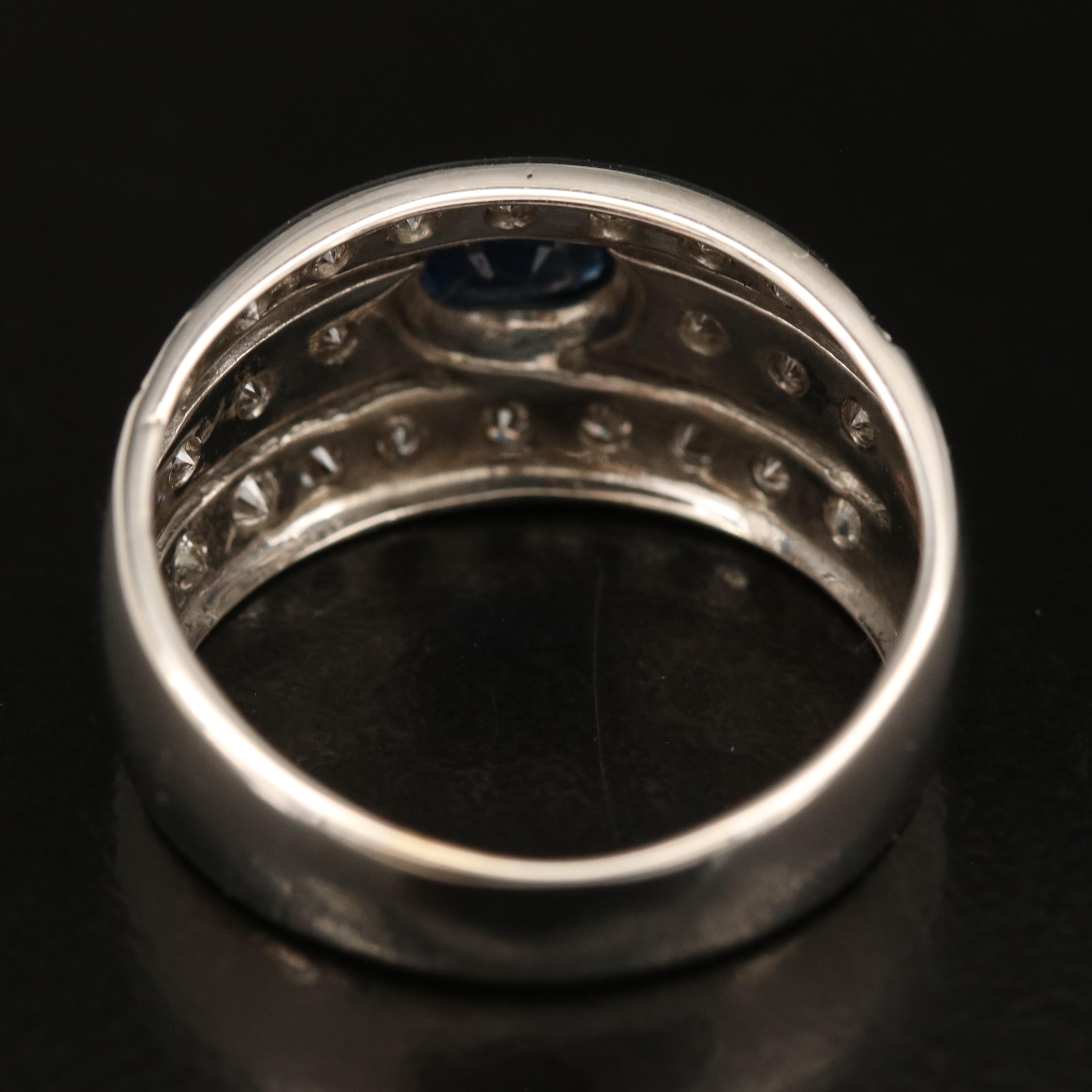 14K Sapphire and Diamond Ring