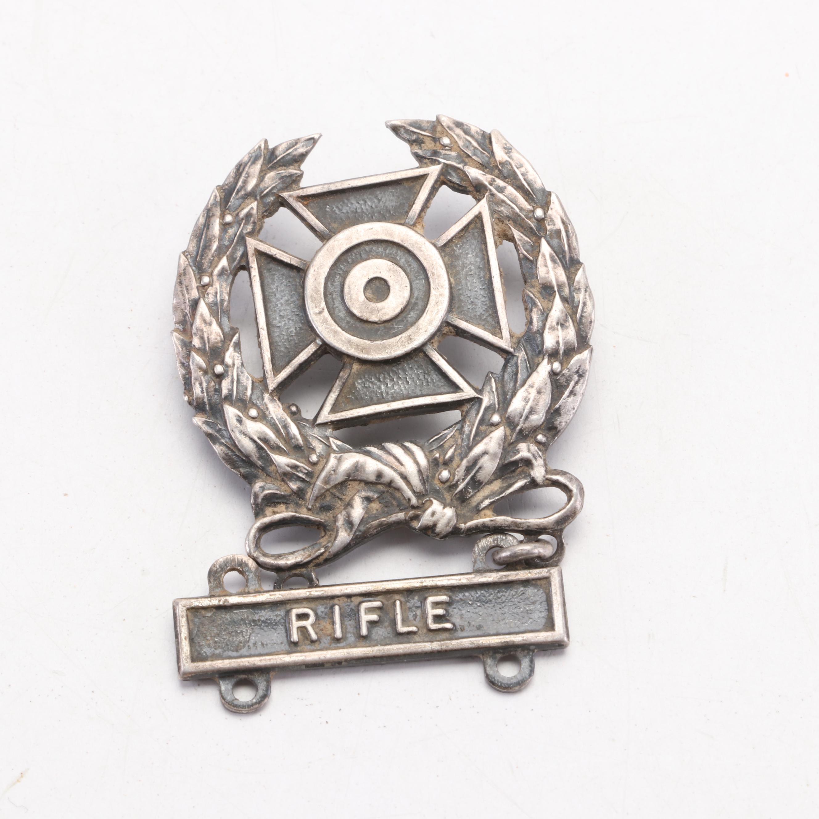 World War II Era U. S. Army Sterling Silver Military Pins