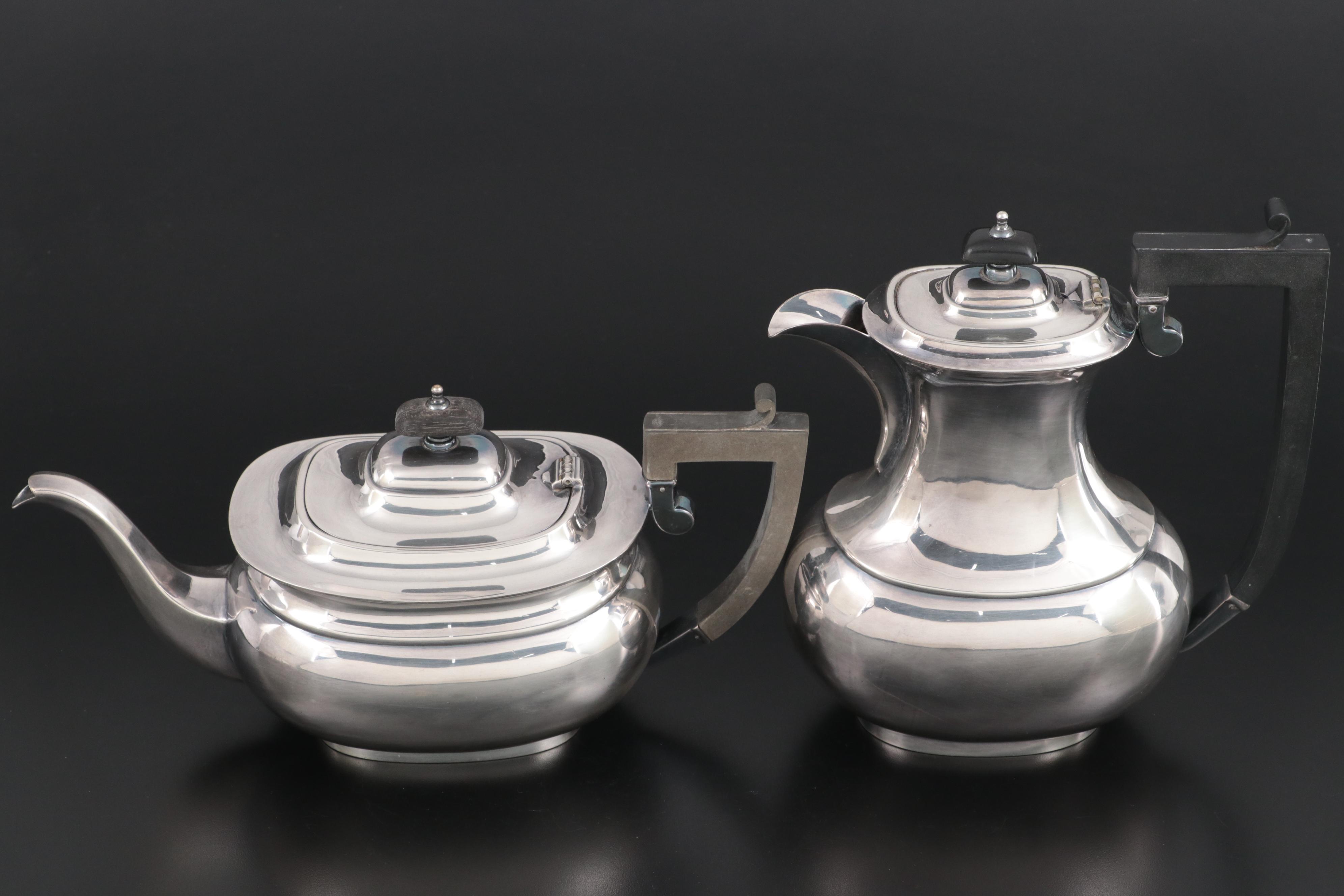 Acme Silver Plate Co. Coffee Pot, Teapot, Creamer and Sugar, Late 19th Century