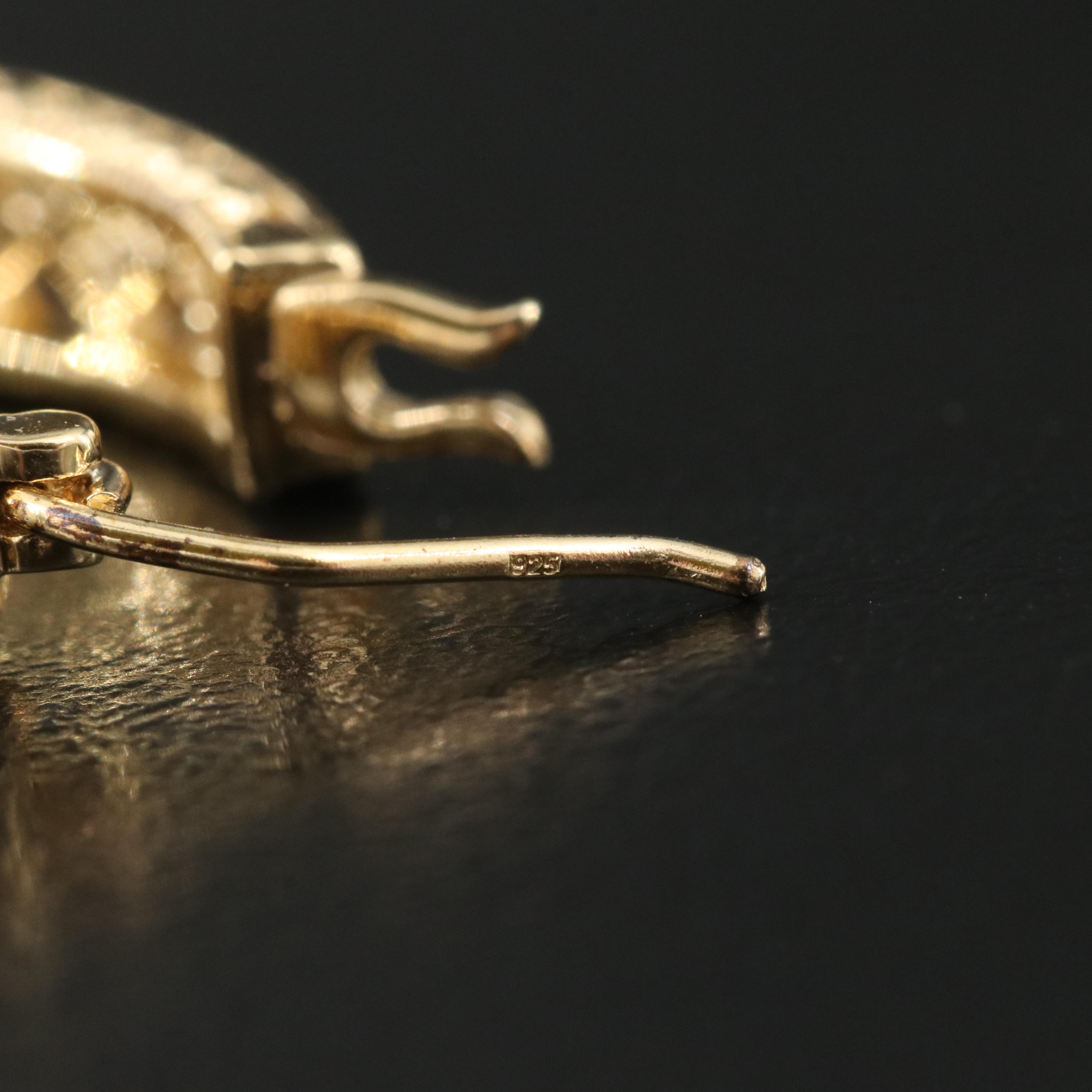 Sterling Diamond Hoop Earrings