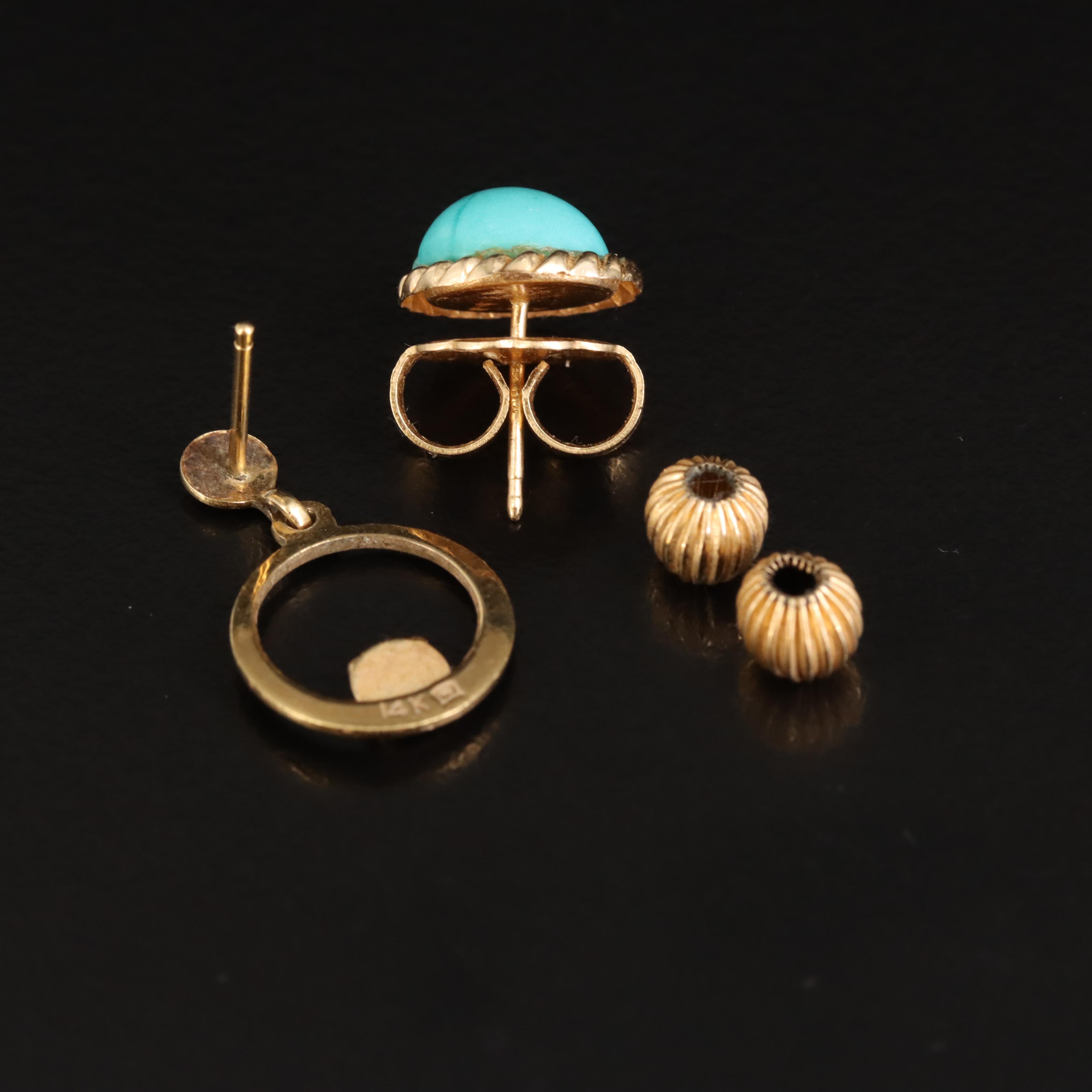 Scrap 14K Jewelry Including Turquoise
