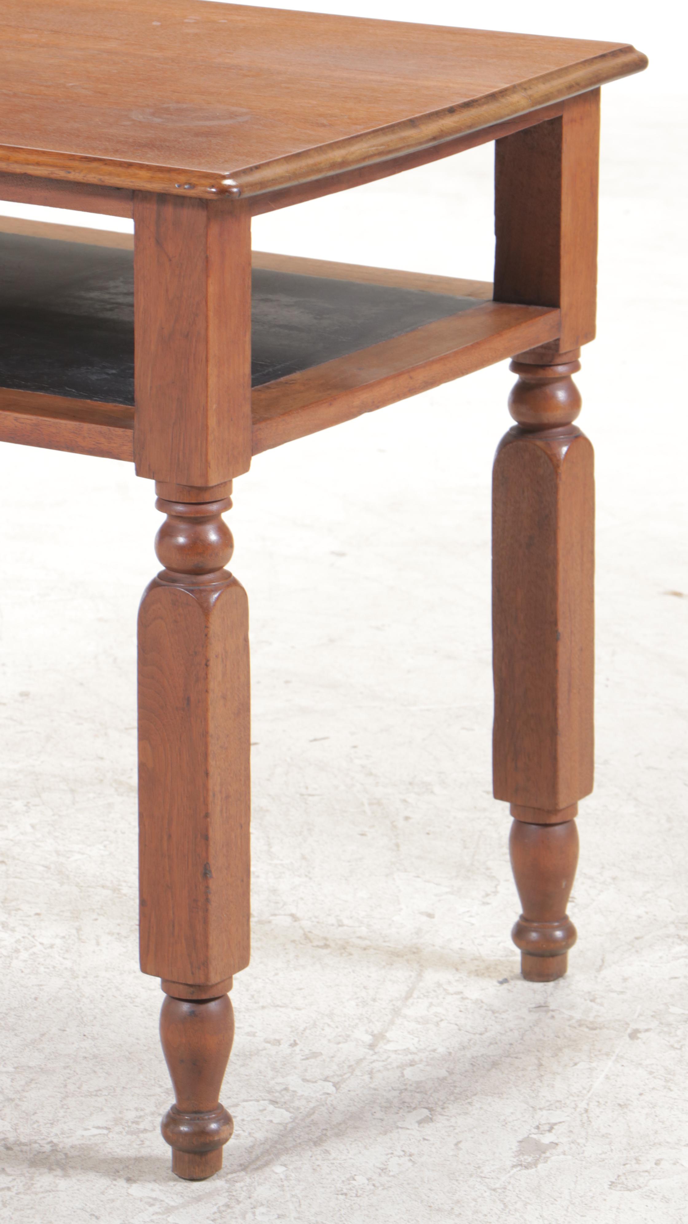 American Primitive Walnut Work Table, 19th Century