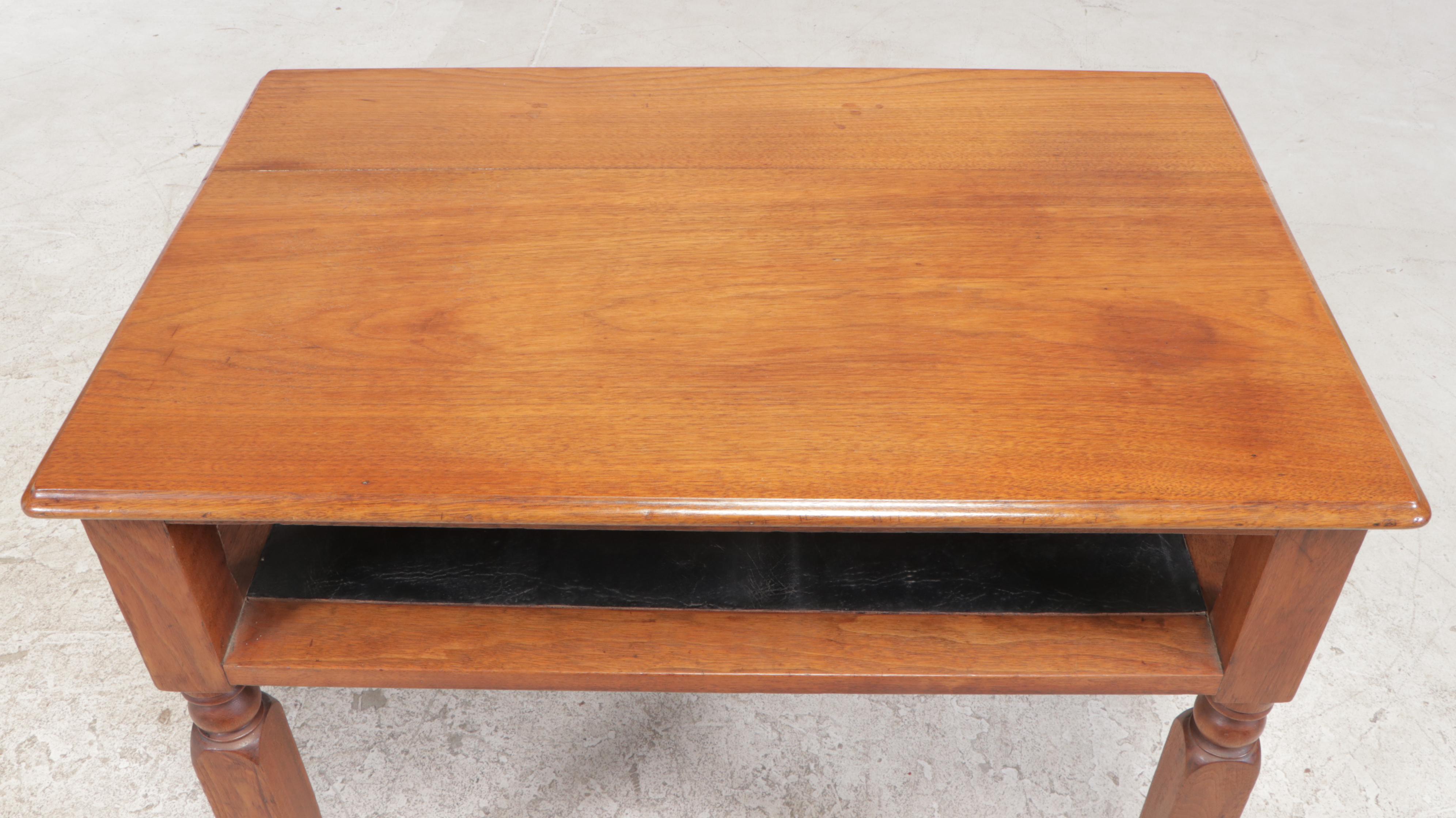 American Primitive Walnut Work Table, 19th Century